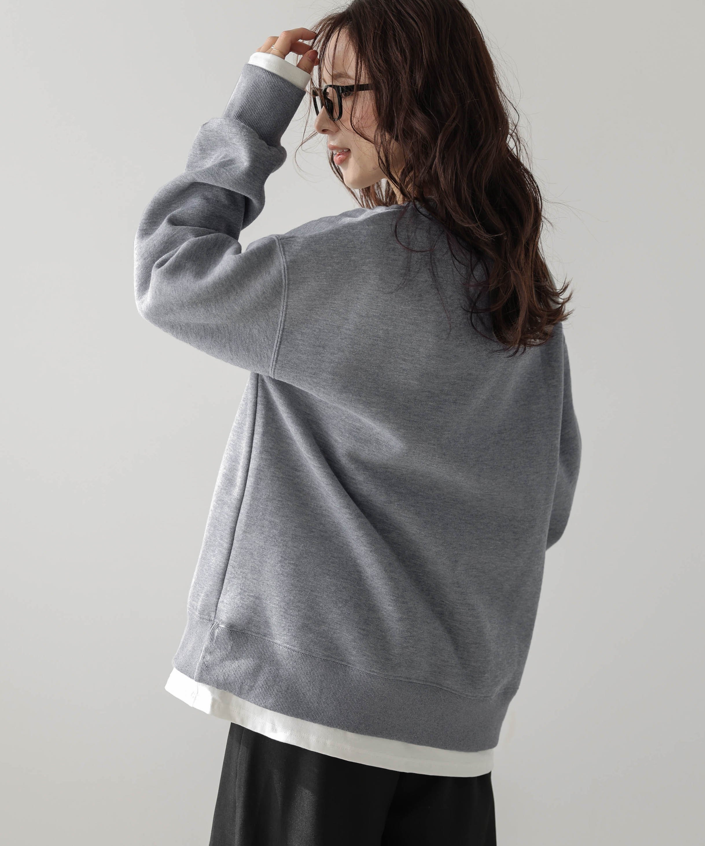 Lajour｜裏起毛 レイヤード風スウェットプルオーバー | Rakuten