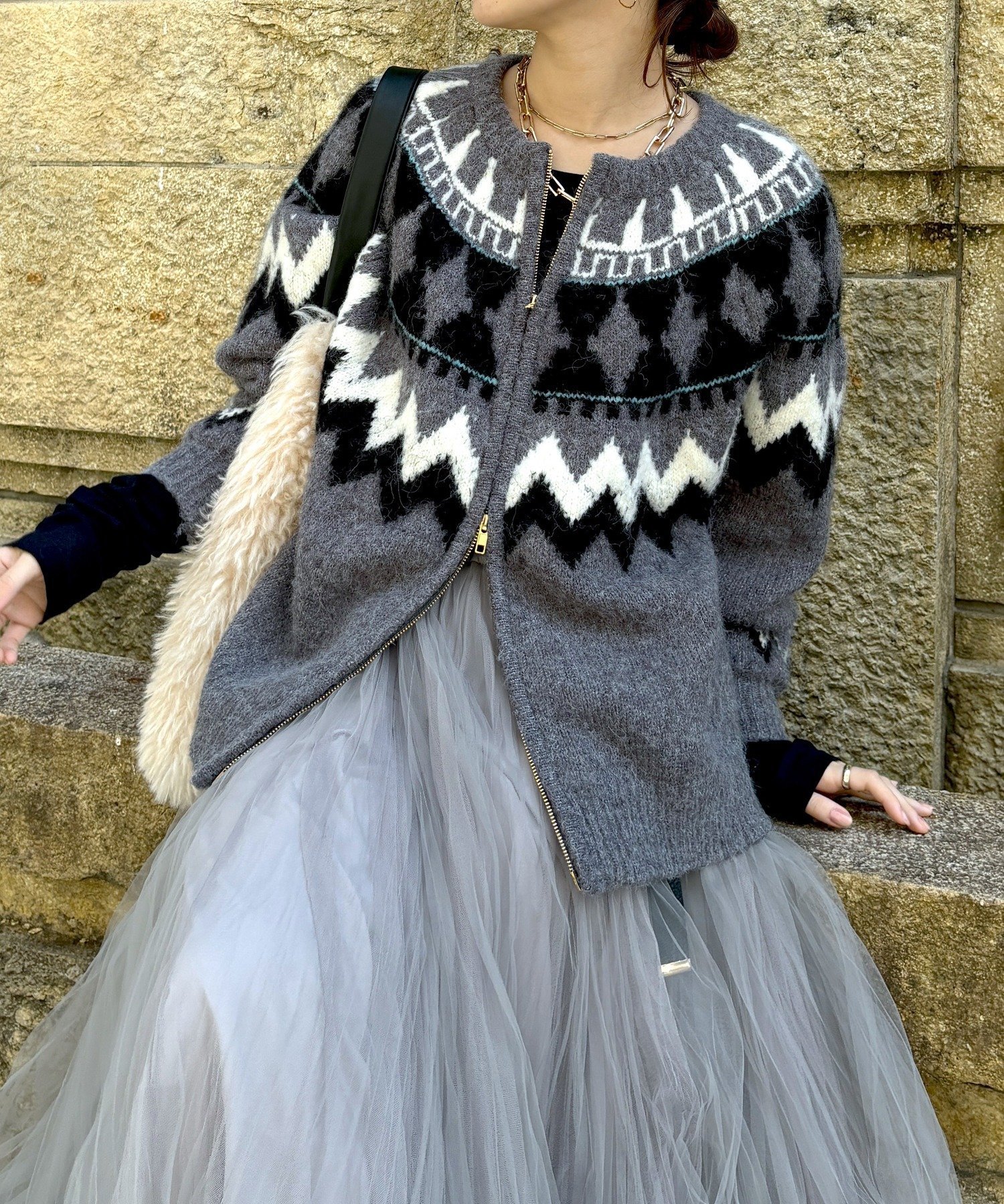 DOUDOU｜【11/20(木)12:00~ 完売カラー再販売開始】ノルディック柄