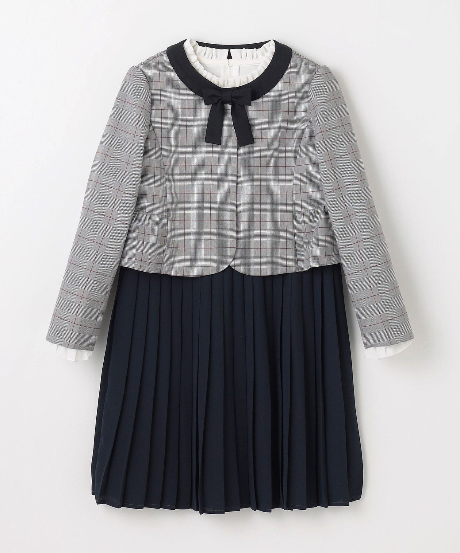 組曲｜【110-140cm】グレンチェックジャケット&プリーツワンピース