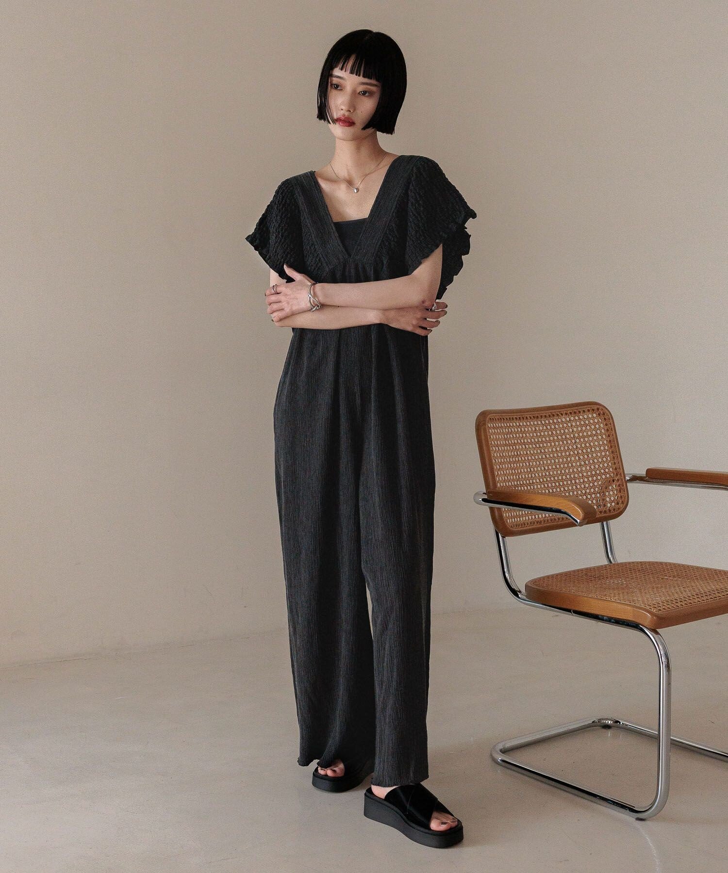 LOWRYS FARM｜ヨウリュウシャーリングサロペット | Rakuten Fashion