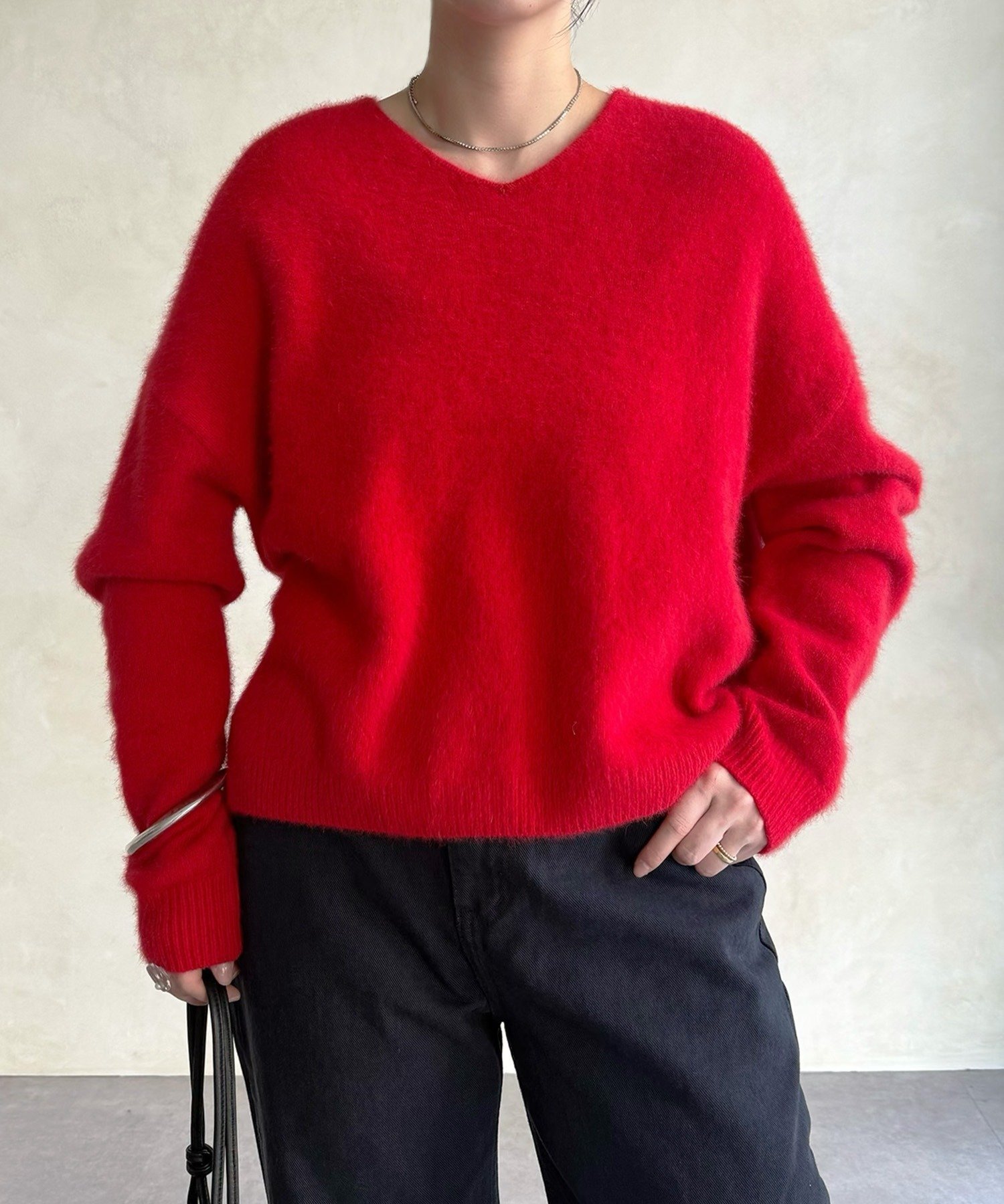 BEARDSLEY｜FOXウールVネックニット | Rakuten Fashion(楽天