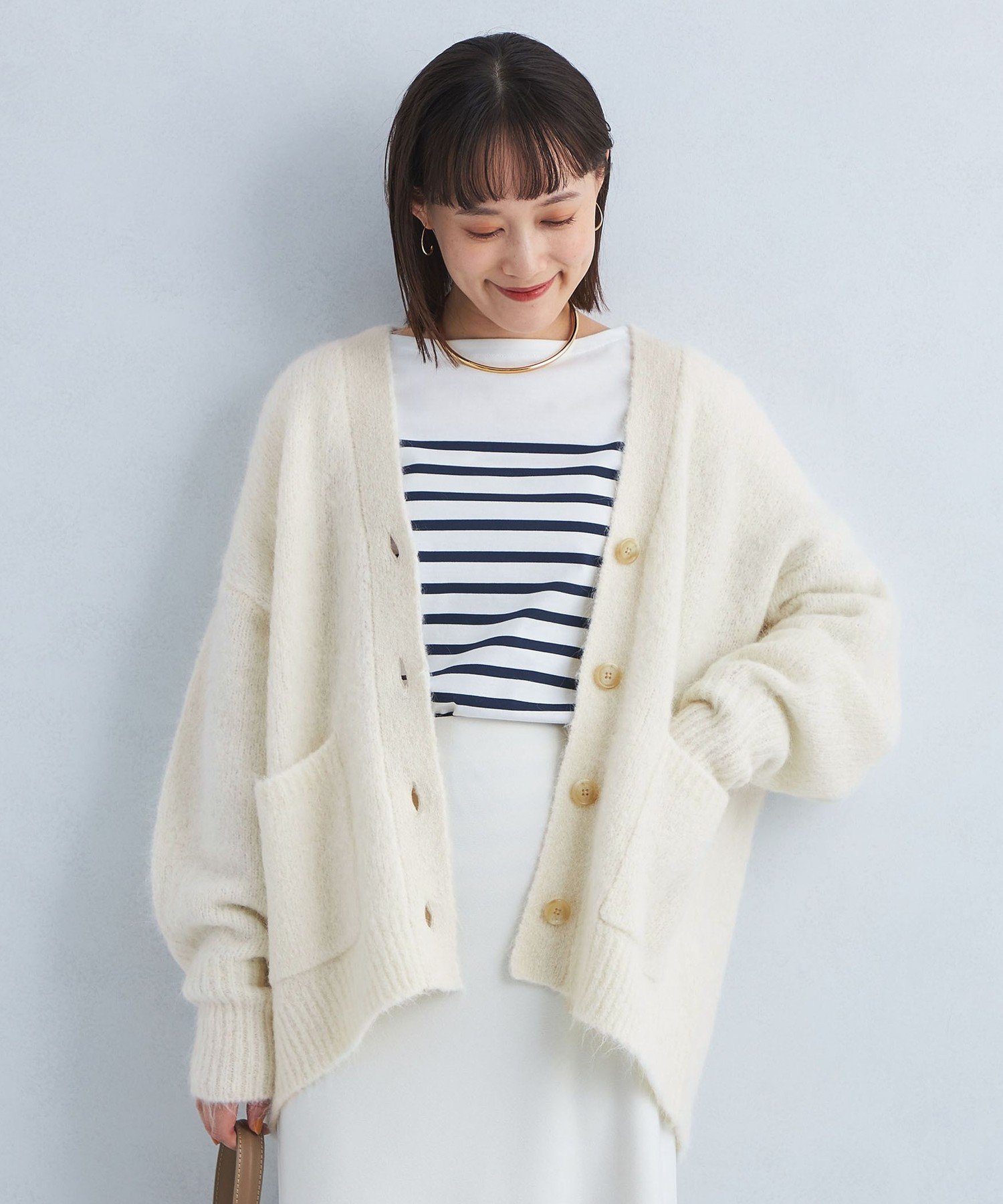 UNITED ARROWS LTD. OUTLET｜アルパカシャギー Vネックカーディガン