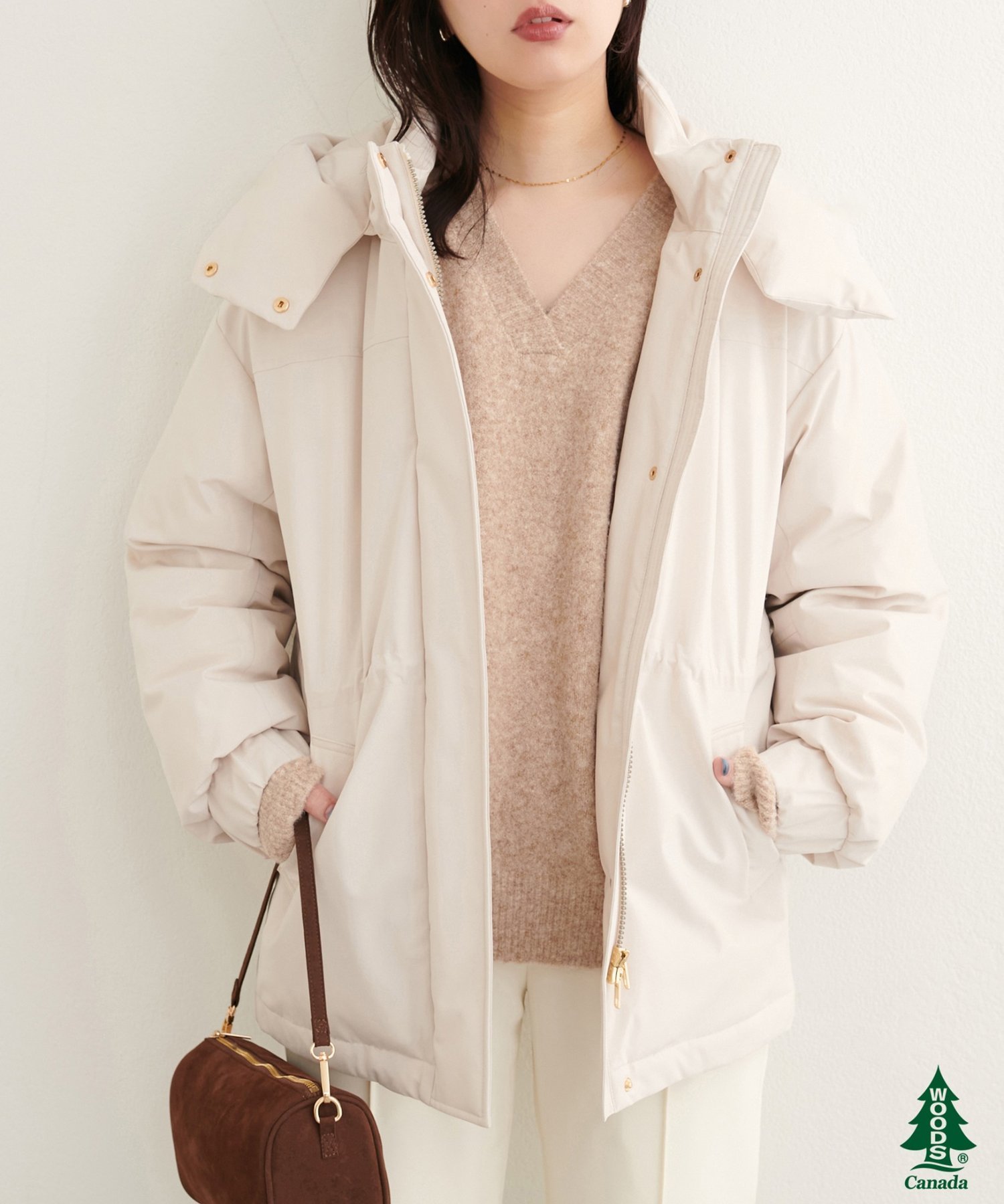 natural couture｜【WOODS × natural couture】ミドル丈ダウン