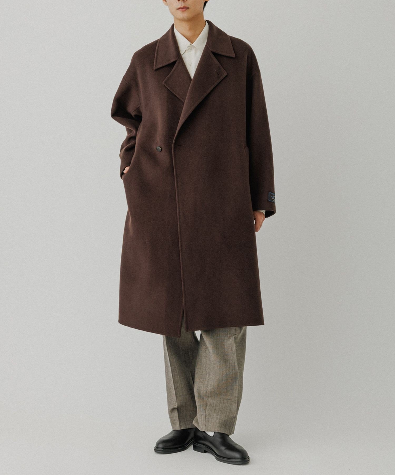ADAM ET ROPE'｜メリノウール ダブルフェイス セミダブルコート