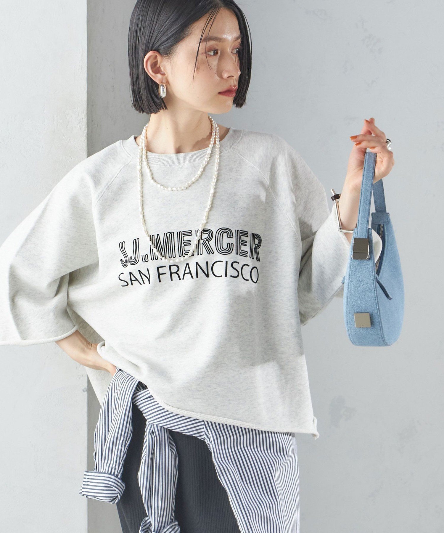 JJ MERCER グレー ロゴスウェット フリーサイズ J.J.Mercer 別注LOVE スウェット（スウェット）｜FRAMeWORK（フレーム