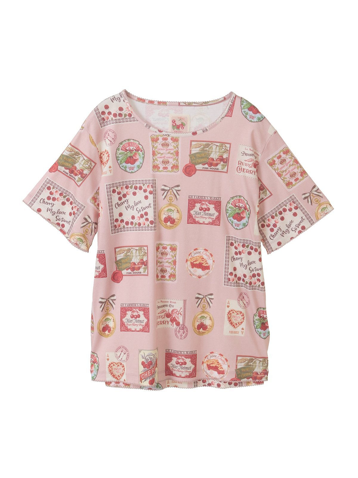 PINK HOUSE｜チェリー総柄プリントカットソー | Rakuten Fashion(楽天