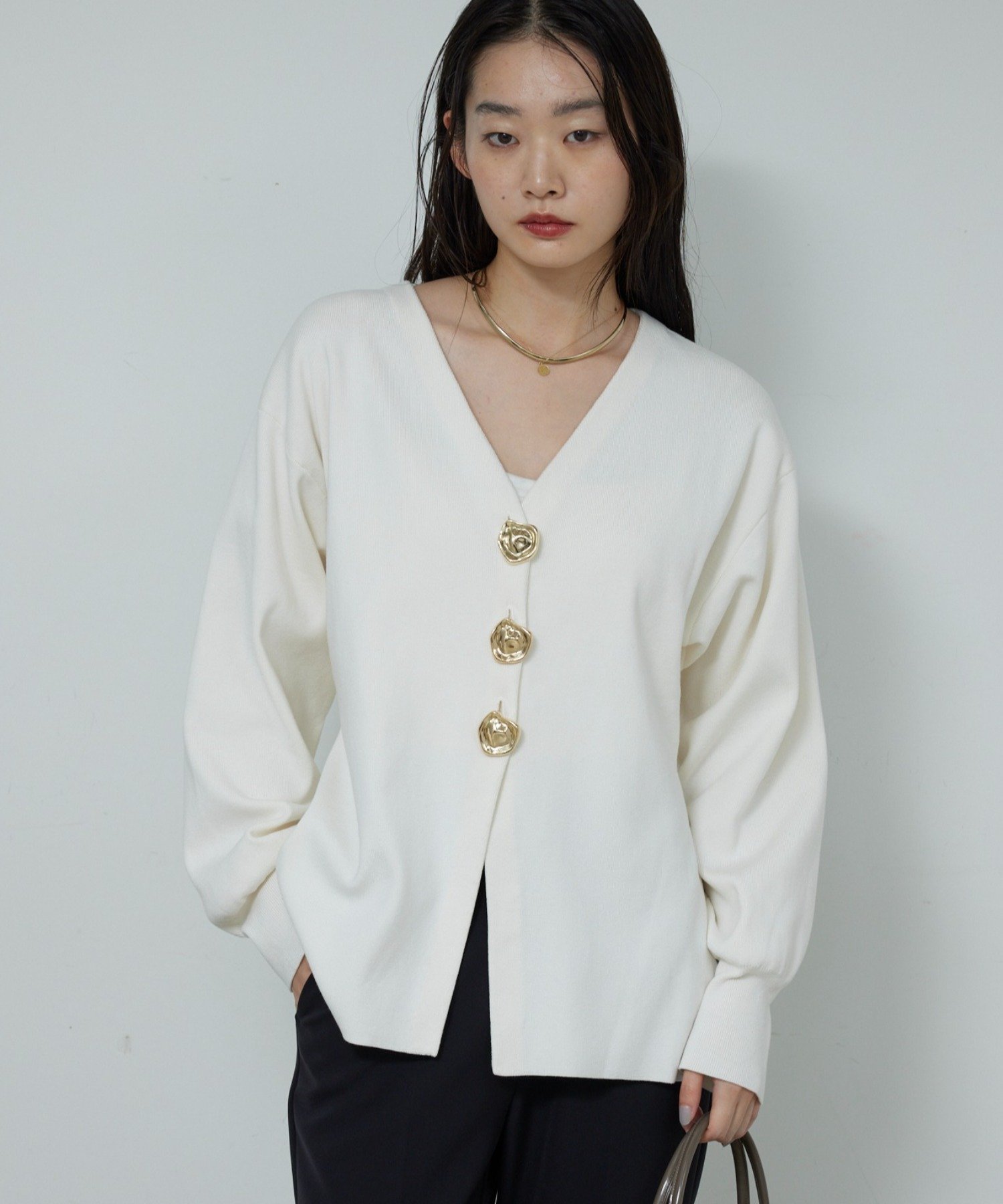 GALLARDAGALANTE｜ビジューVネックカーディガン | Rakuten Fashion