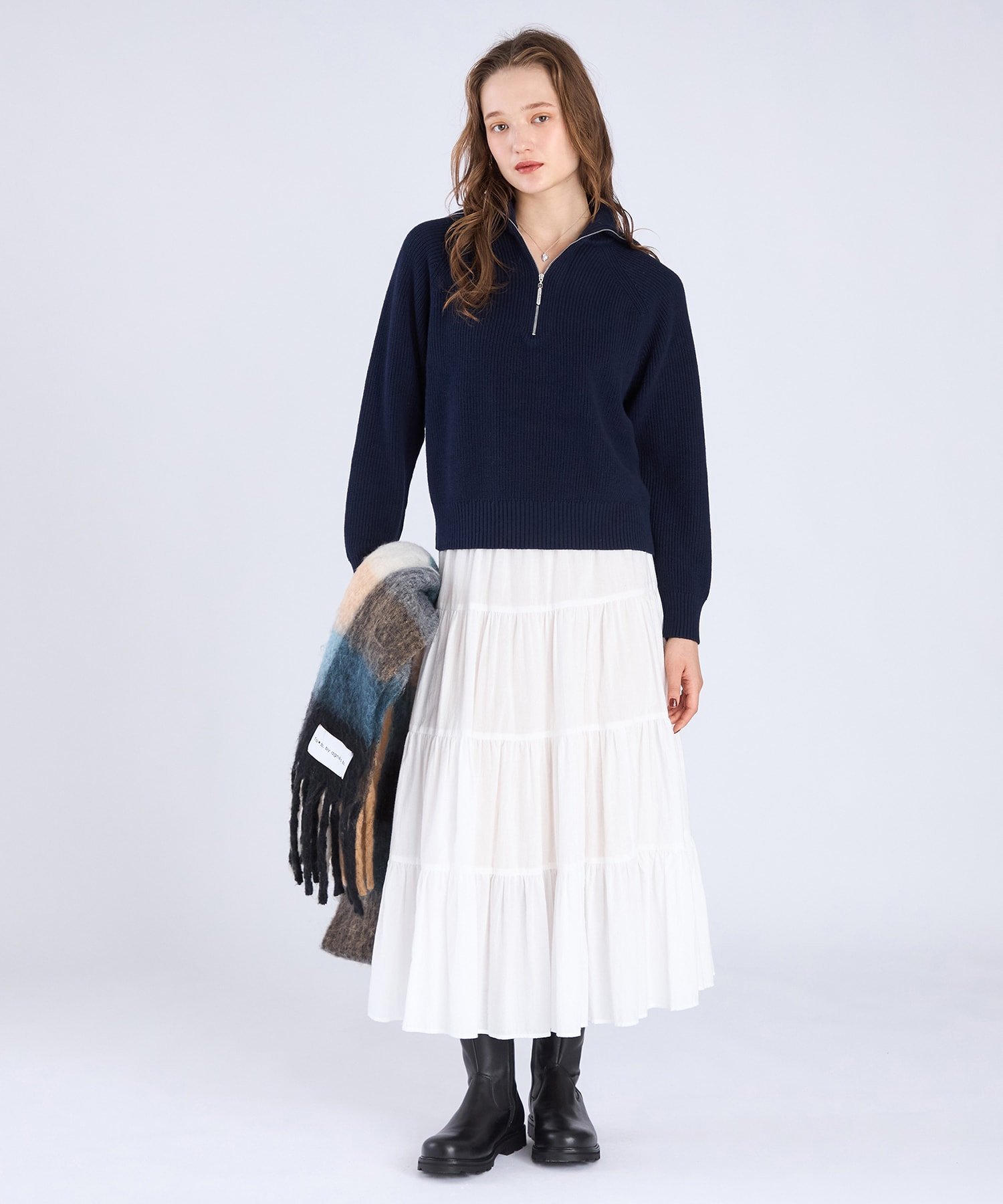 agnes b.｜ハーフジップ ニット プルオーバー | Rakuten Fashion(楽天