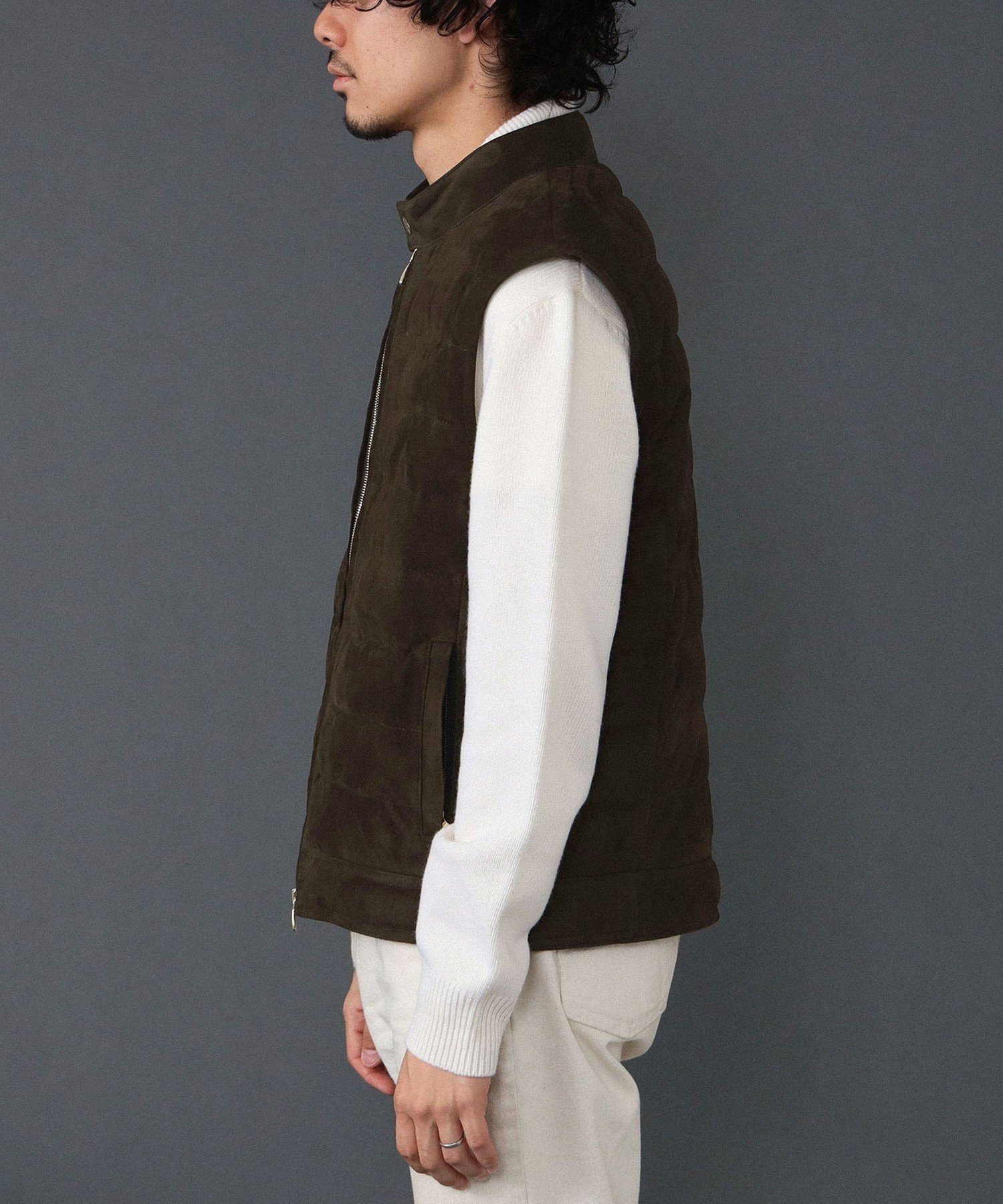 BEAMS MEN｜EMMETI / スエード ダウンベスト | Rakuten Fashion(楽天