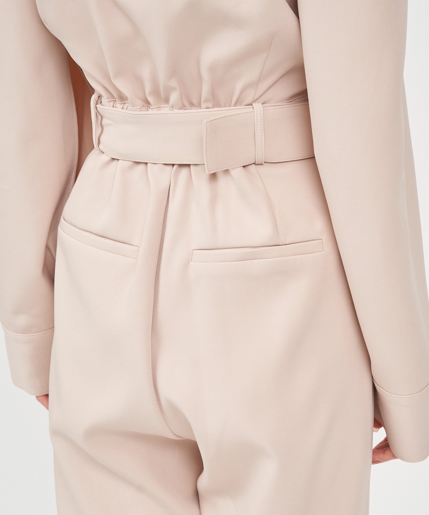 ROYAL PARTY｜【丈が選べる】ベルト付ケープ風オールインワン