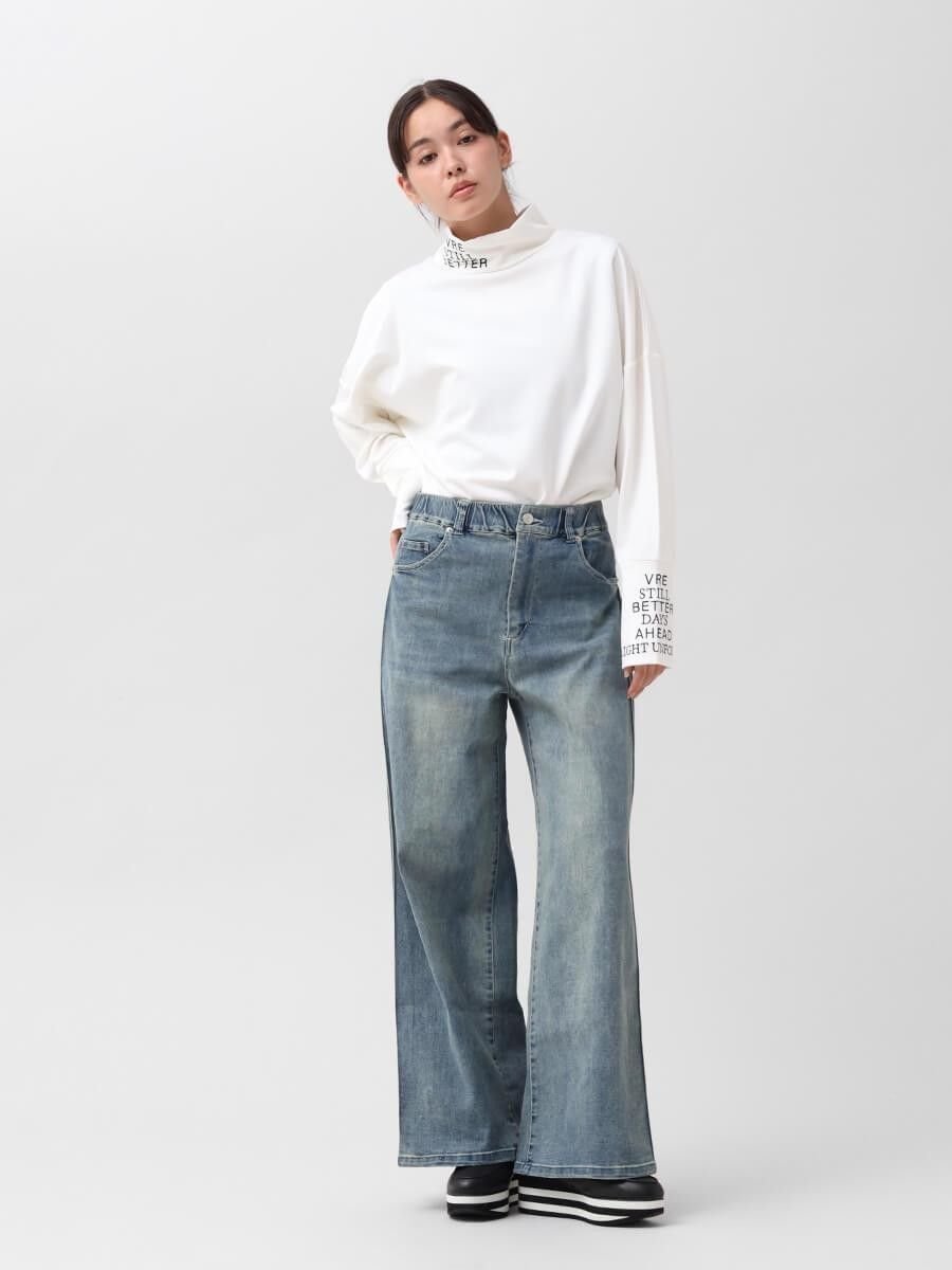 Vin｜サイドタックストレッチデニムパンツ | Rakuten Fashion(楽天