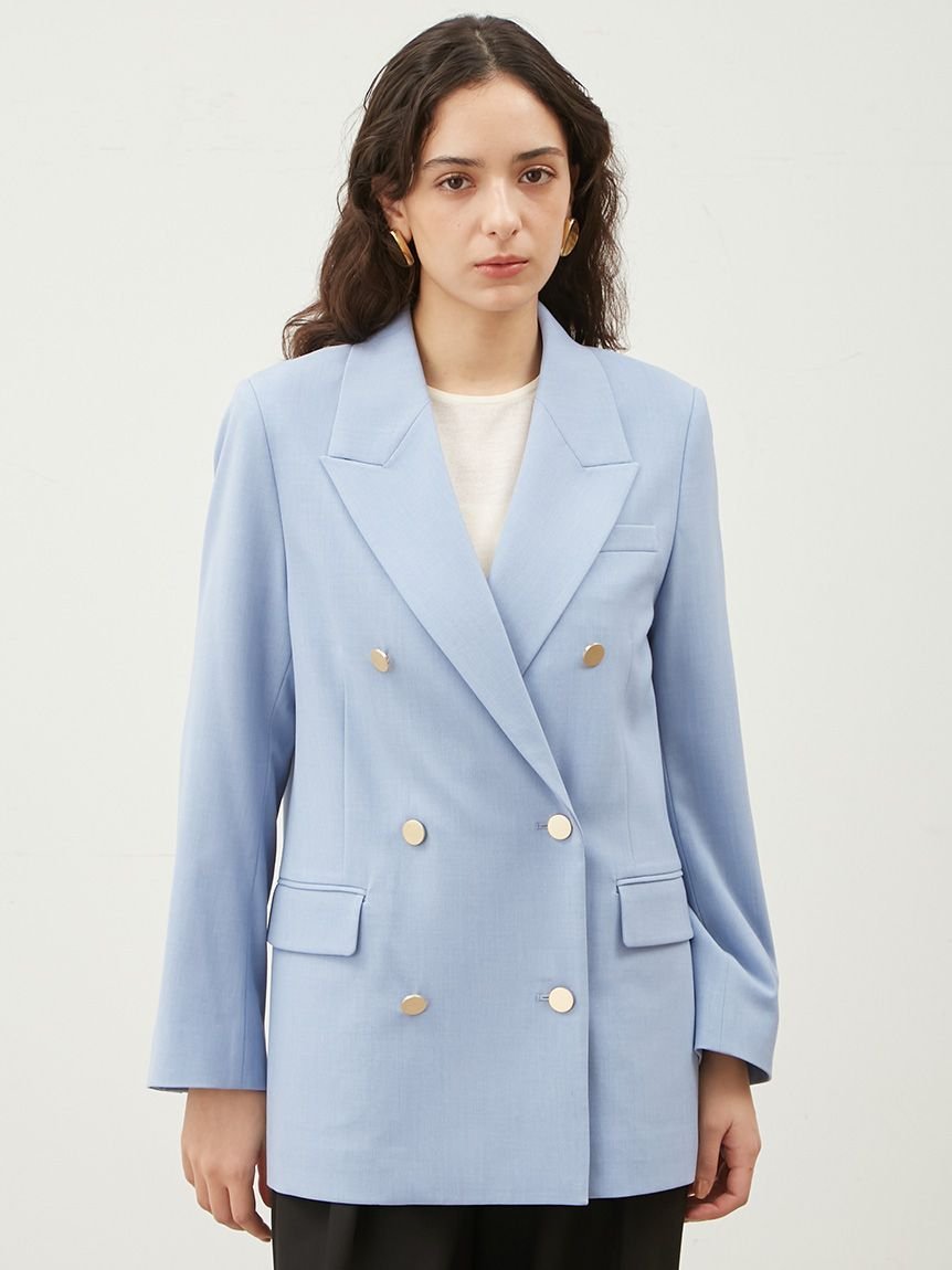 Mila Owen｜金釦ダブルブレストロングブレザー | Rakuten Fashion(楽天