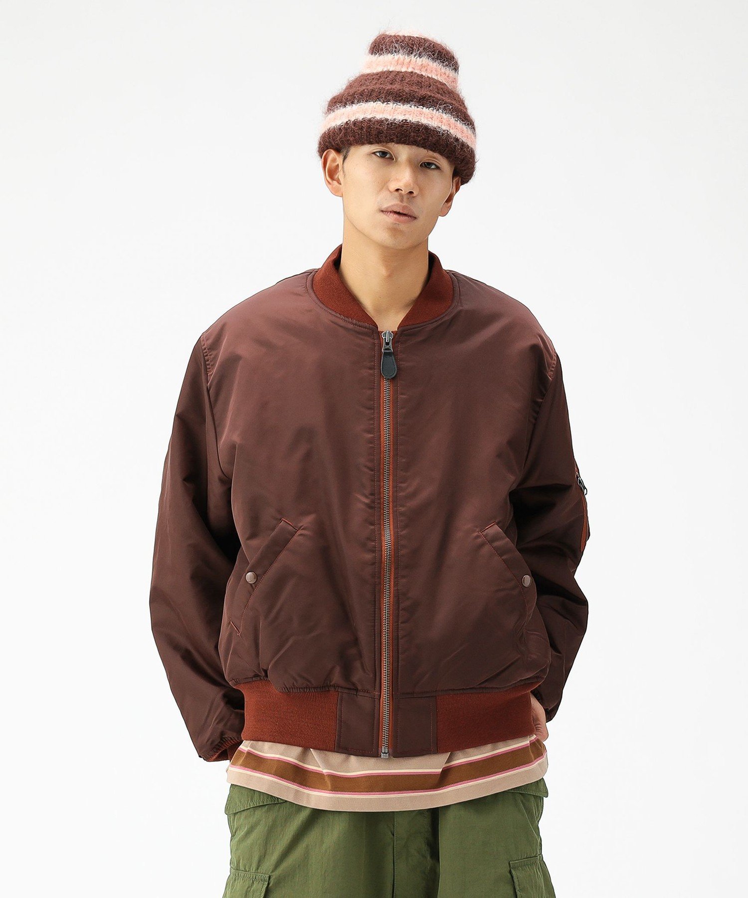 BEAMS MEN｜リラックスフィット THERMOLITE(R) MA-1 (撥水) | Rakuten