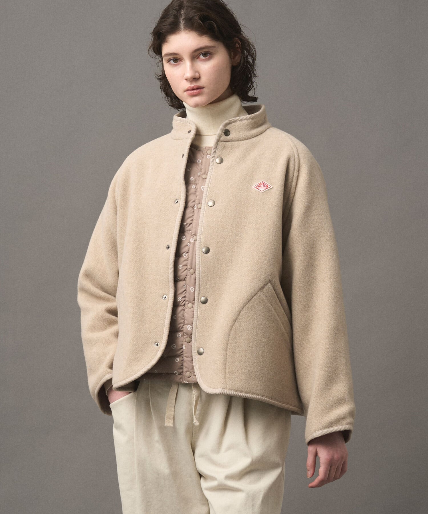 Bshop｜DANTON | ウールライトパイル スタンドカラージャケット WOMEN