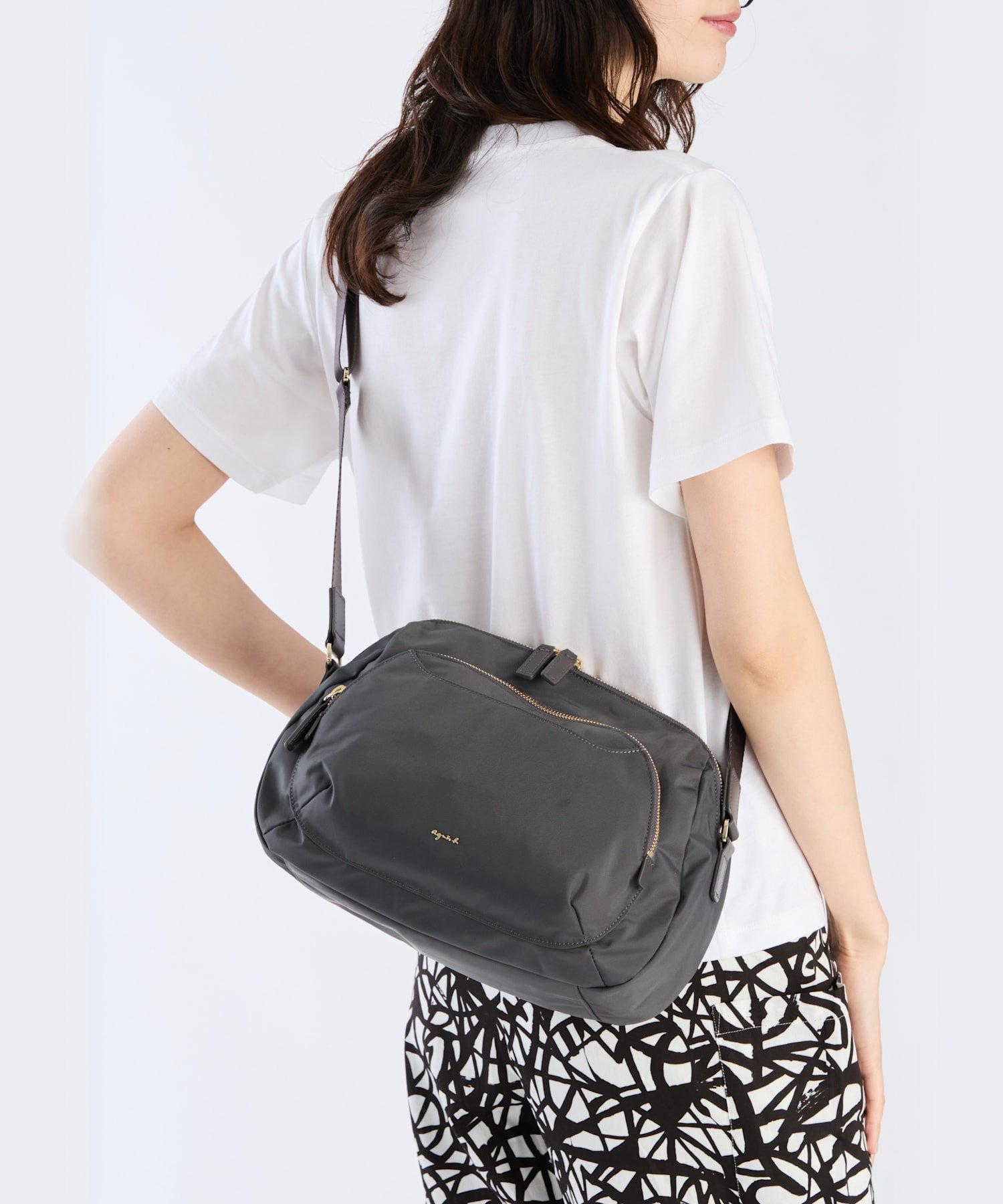 agnes b.｜ナイロンショルダーバッグ 