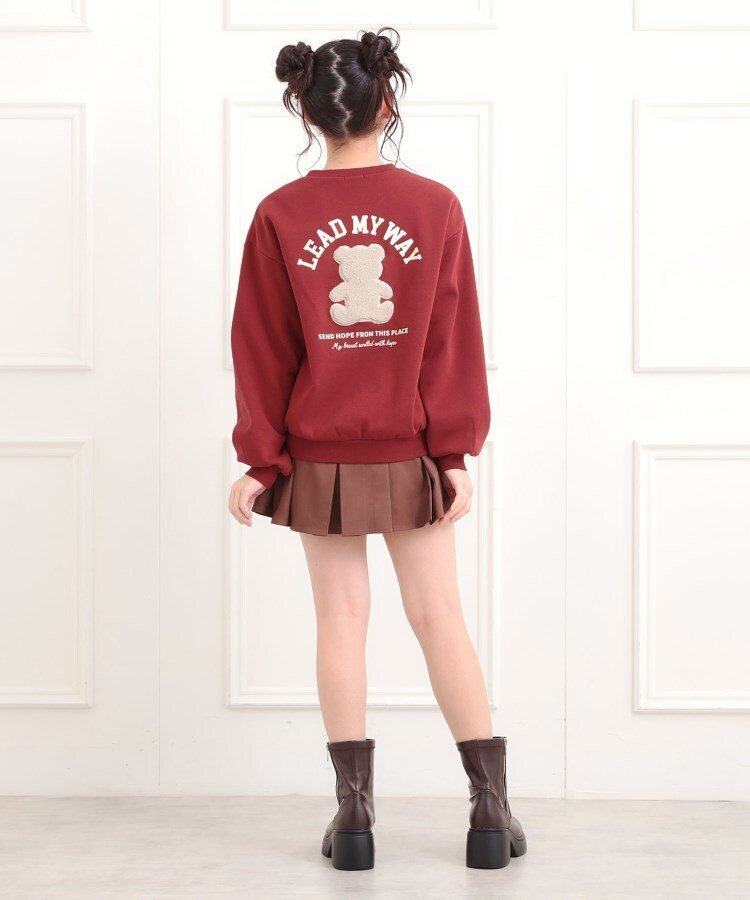 PINK-latte｜◇ボアくまちゃんアップリケ裏起毛トレーナー | Rakuten