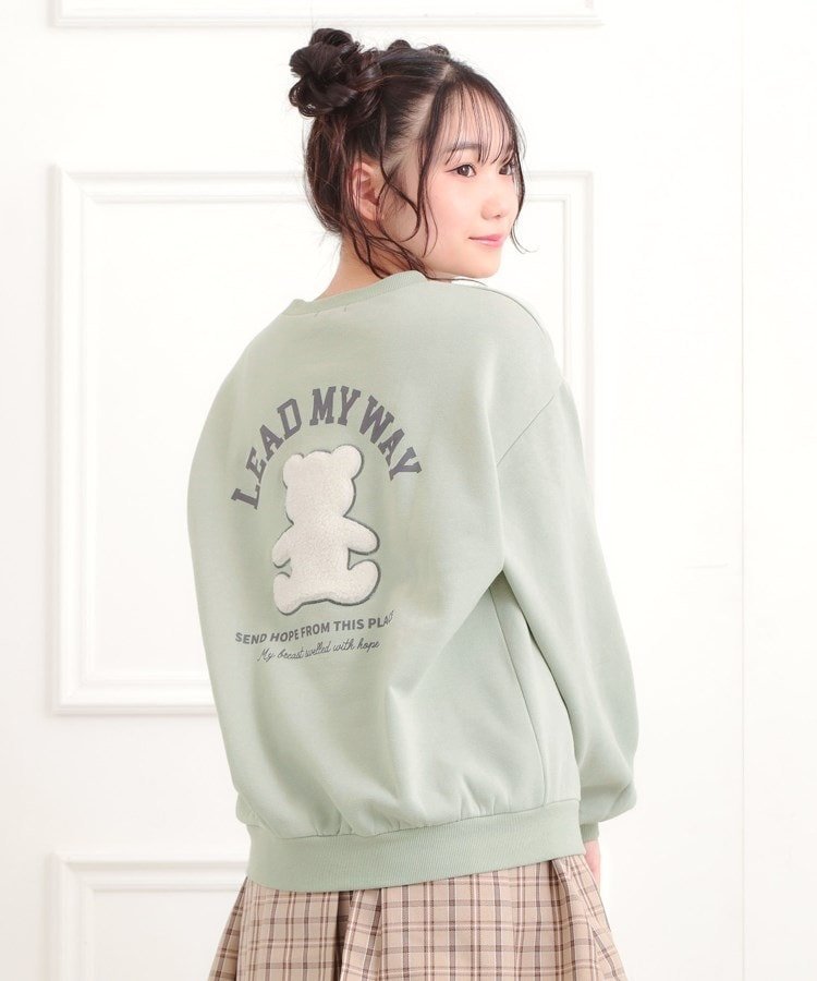 PINK-latte｜◇ボアくまちゃんアップリケ裏起毛トレーナー | Rakuten