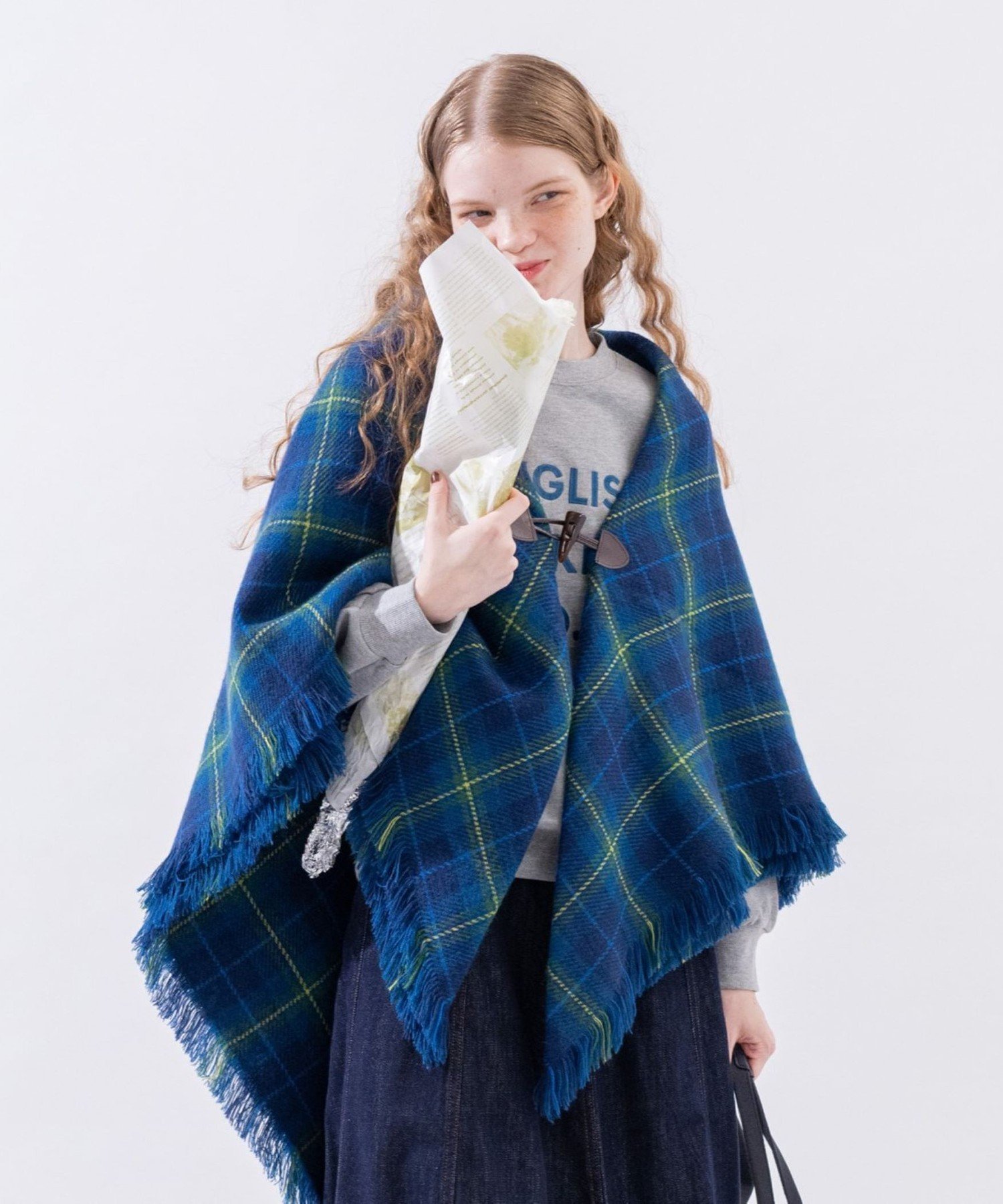 Afternoon Tea LIVING｜タータンチェック柄ポンチョ/Afternoon Tea