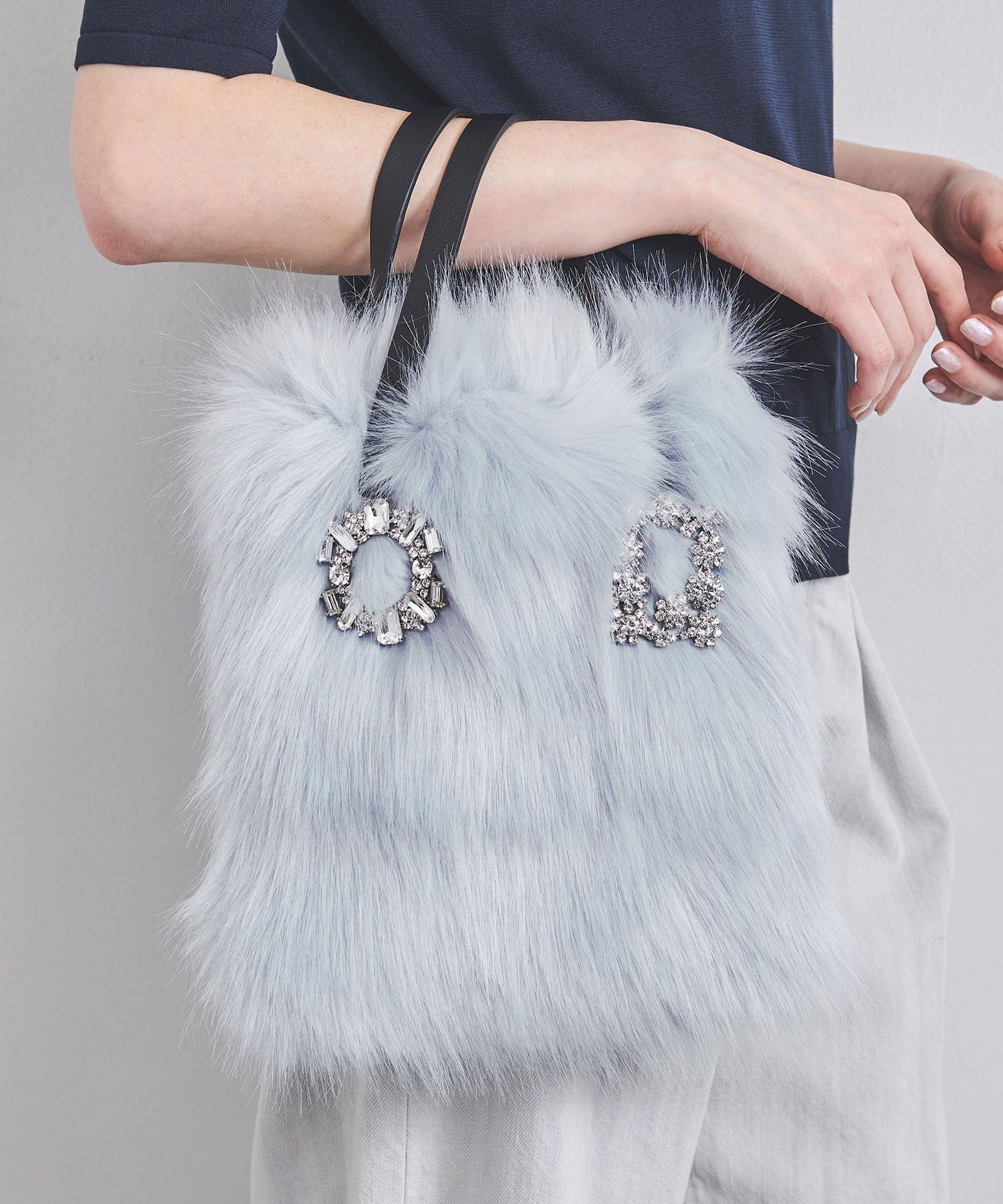 UNITED ARROWS LTD. OUTLET｜ビジューブローチ フェイクファー トート