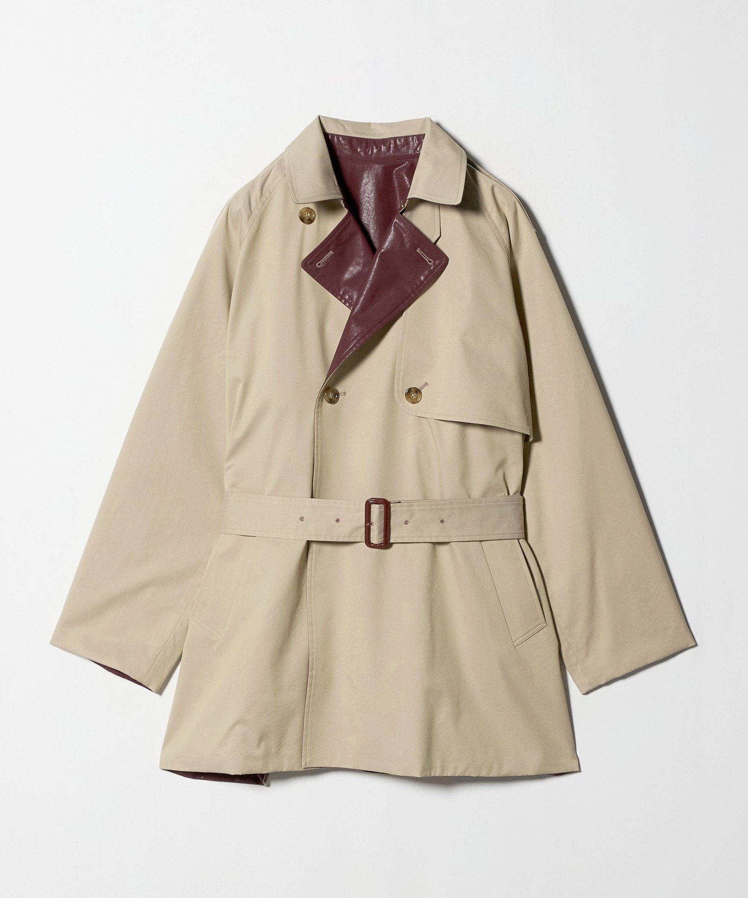 6(ROKU) ロク ユナイテッドアローズ リバーシブル 　ステンカラーコート BEAUTY&YOUTH UNITED ARROWS｜<6(ROKU)>コーティング リバーシブル