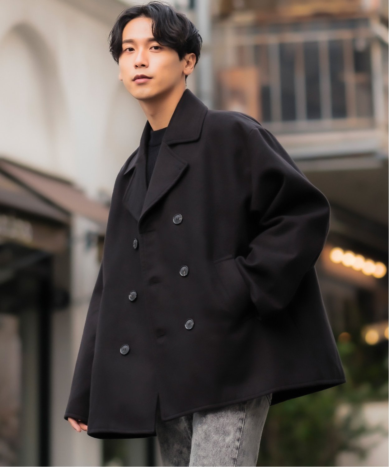 improves｜オーバーサイズ メルトン ピーコート | Rakuten Fashion