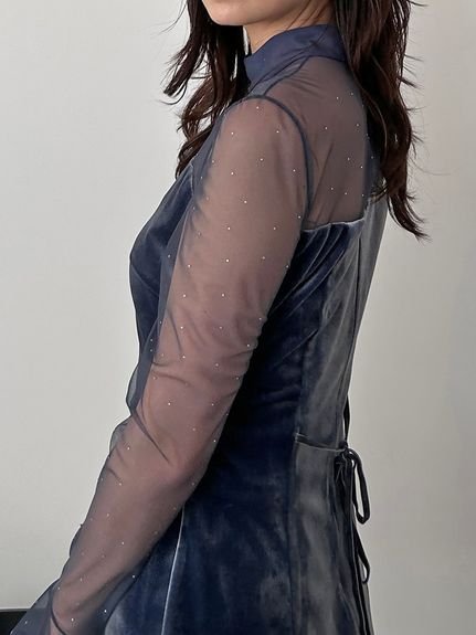 SNIDEL｜シアードッキングベロアドレス【カンヘウォン着用】 | Rakuten