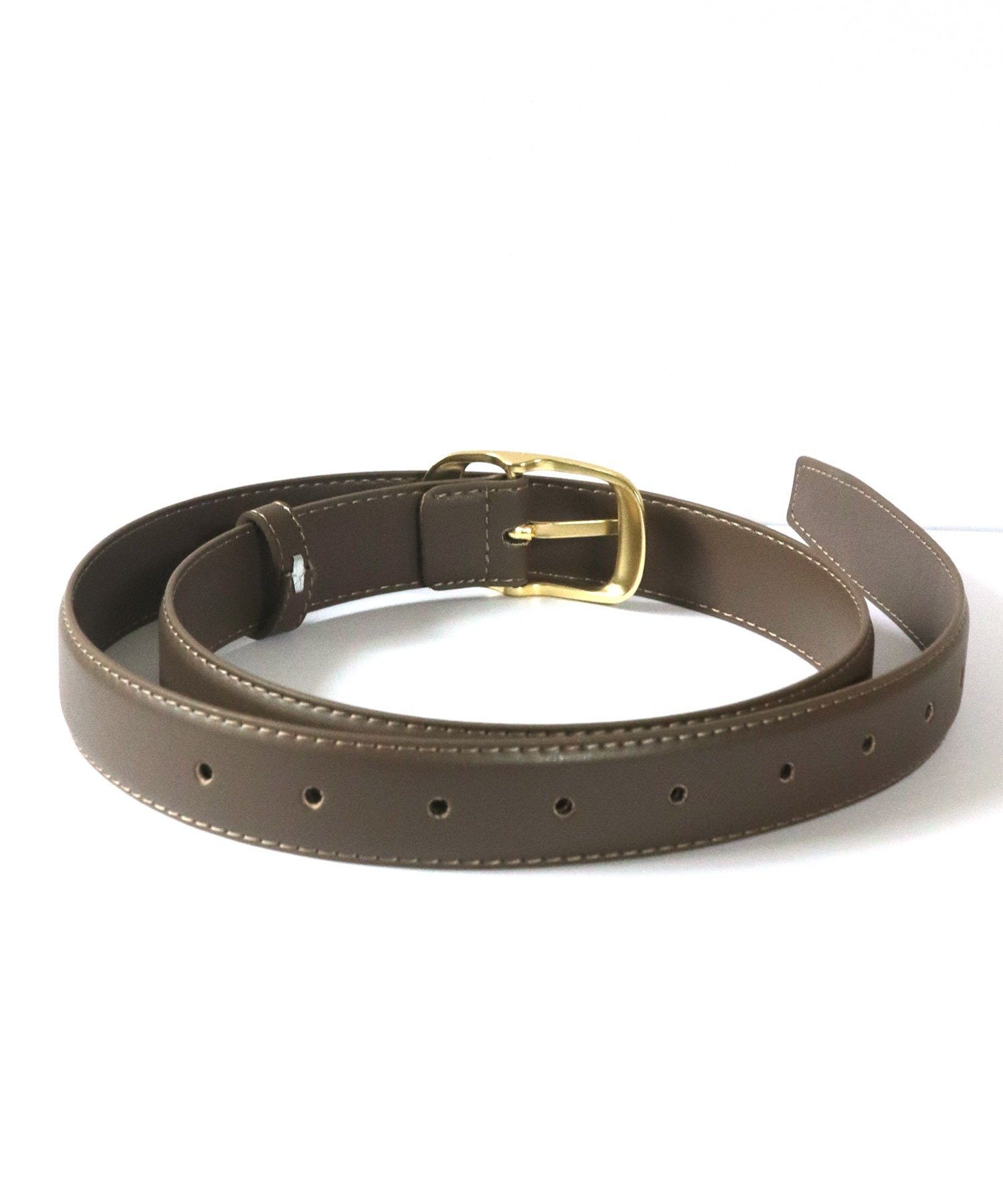 florist｜【牛革】ゴールドフレームバックル太幅レザーベルト