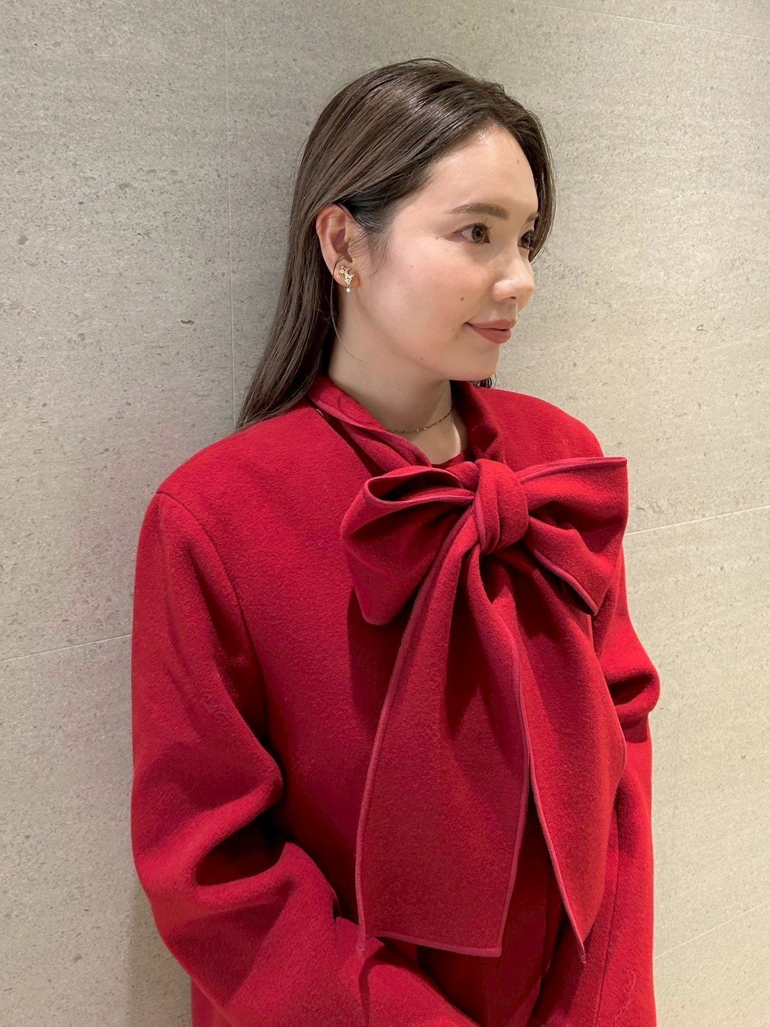 CELFORD｜リボンストール付きノーカラーコート | Rakuten Fashion(楽天