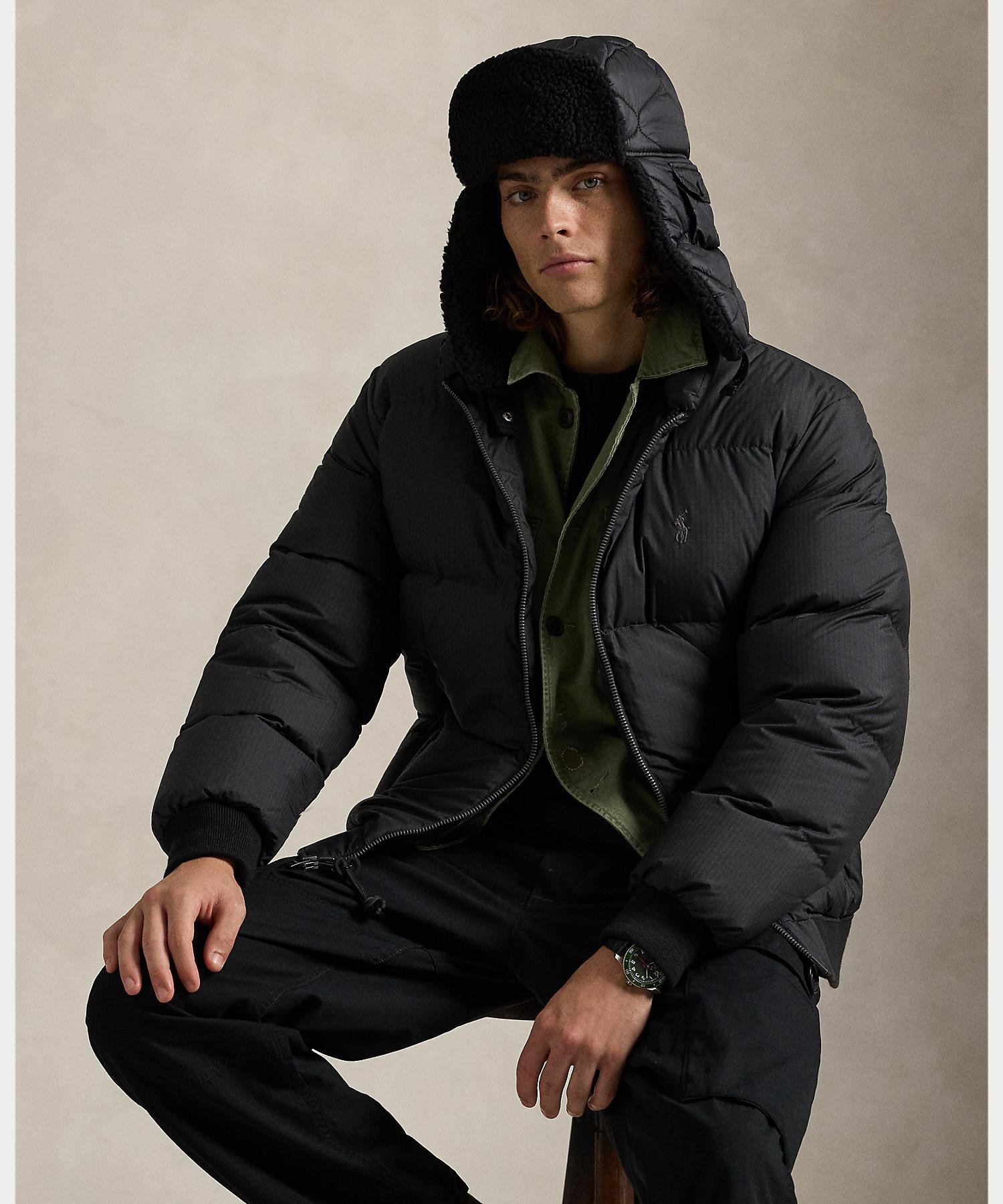 RALPH LAUREN｜テクスチャード リップストップ ダウン ジャケット