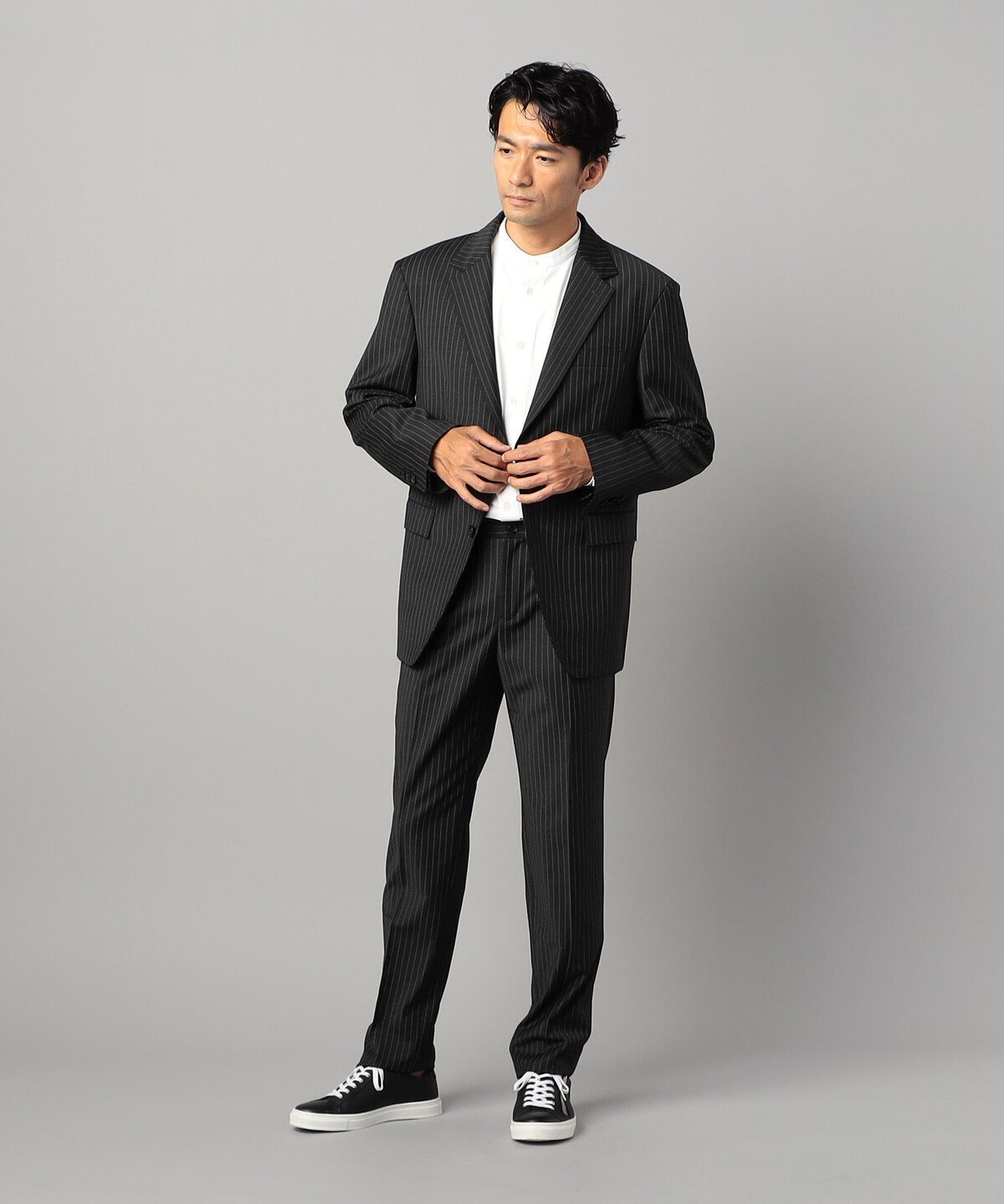 COMME CA MEN｜【ブライトリーセットアップ】マニッシュストライプ