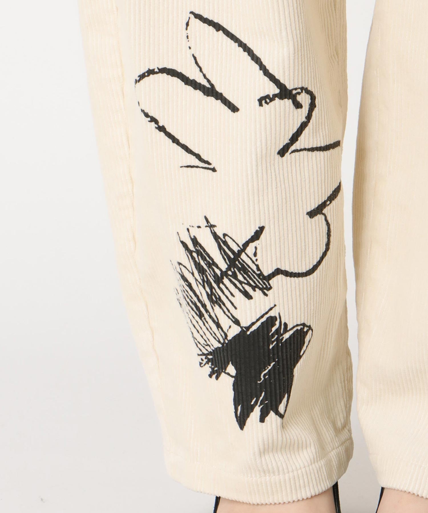 Three Four Time｜Three Four Time/落書き刺繍コーデュロイパンツ