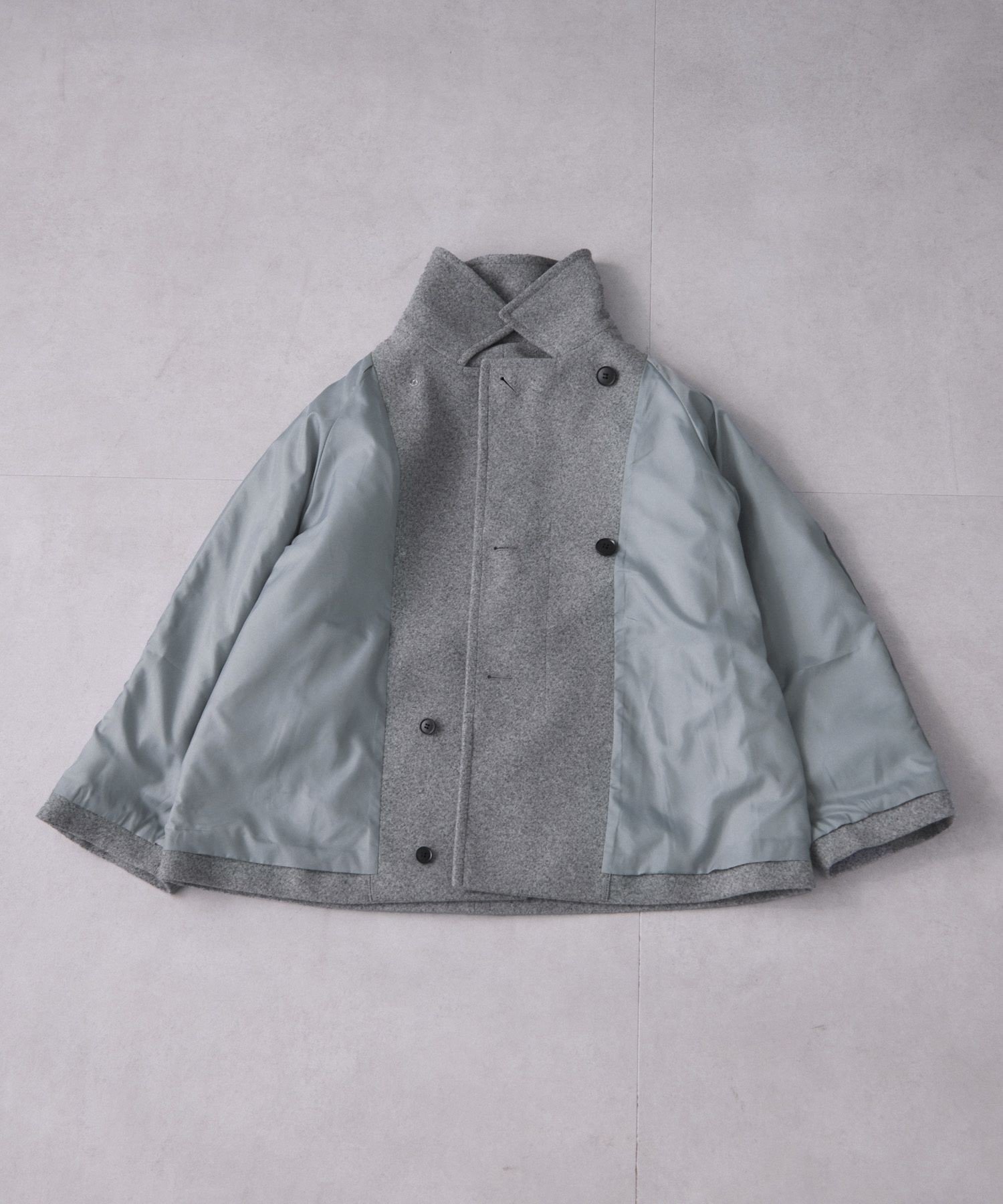 ROPE' PICNIC｜ジャージーメルトンシリーズ 金ボタンミドル丈コート