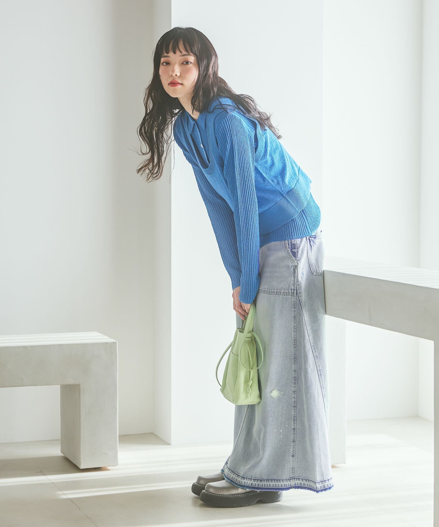 niko and ｜[NKJ 2026SS] スリットロングデニムスカート | Rakuten