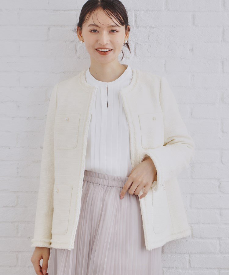 OPAQUE.CLIP｜《通勤・セレモニー対応》コットンツイードミドル