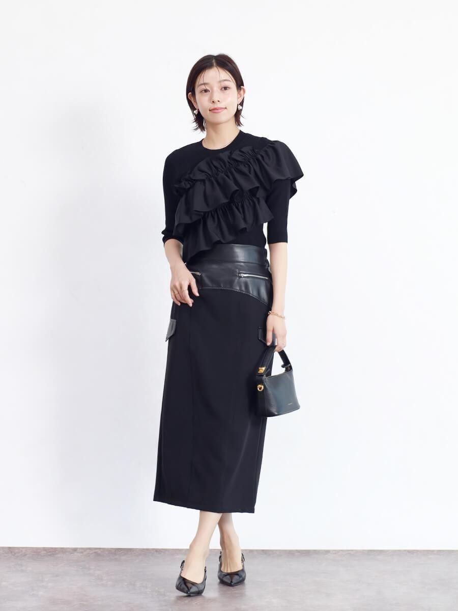 Vin｜フリルビスチェリブニットトップス | Rakuten Fashion(楽天