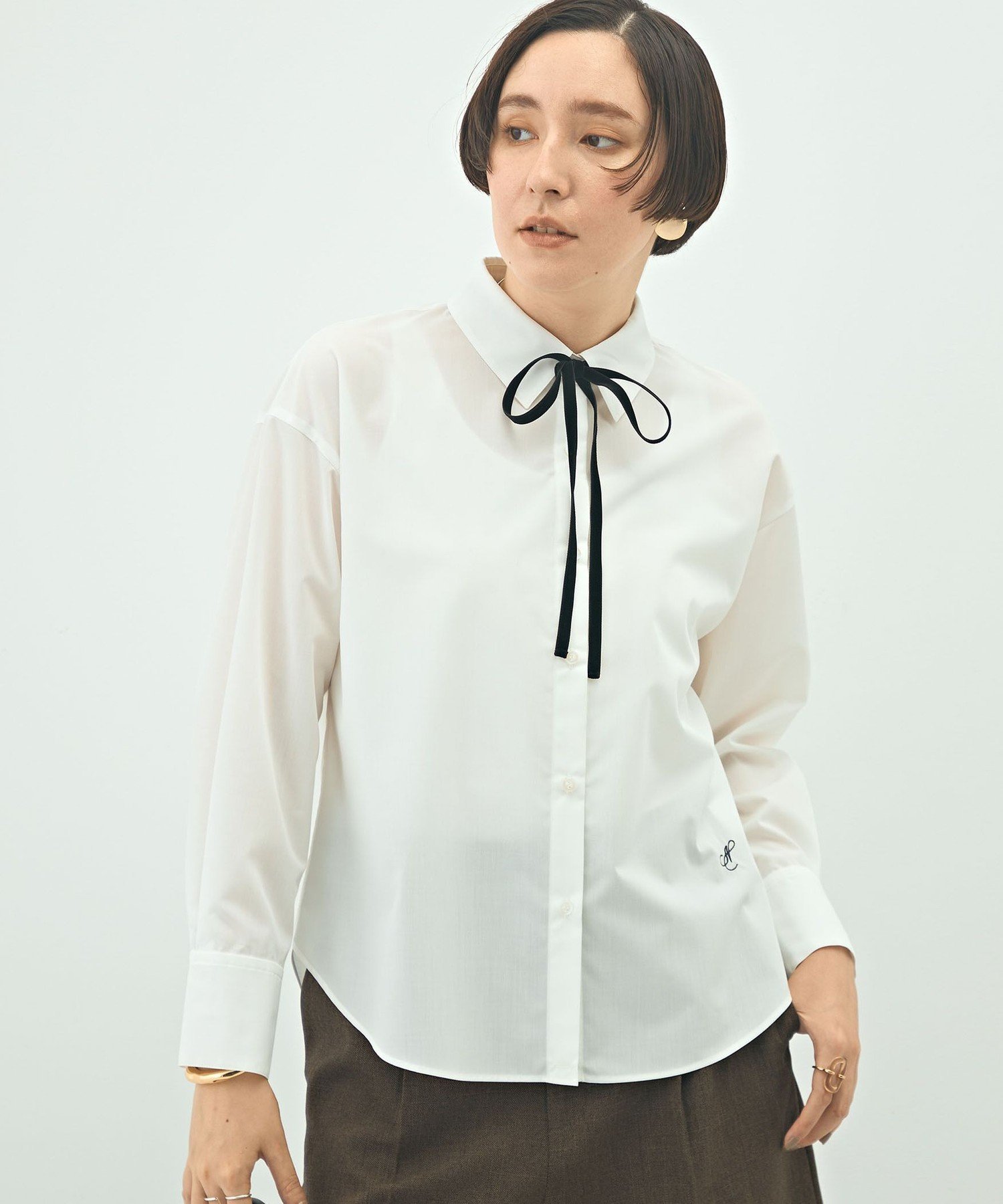 NOLLEY'S｜ウォッシャブルリボン付きシャツ | Rakuten Fashion(楽天