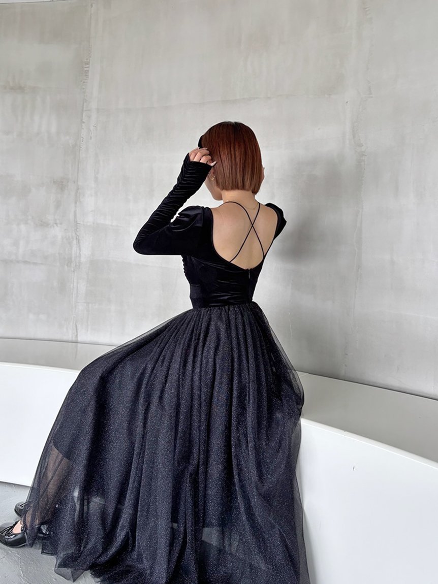 SNIDEL｜【Chacott】ベロア×チュールワンピース | Rakuten Fashion