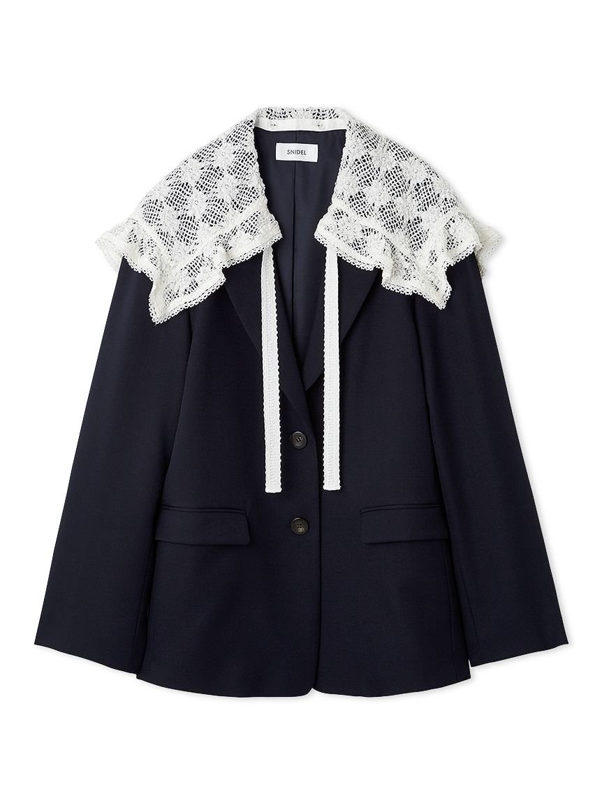 SNIDEL｜レースカラーテーラードジャケット | Rakuten Fashion(楽天