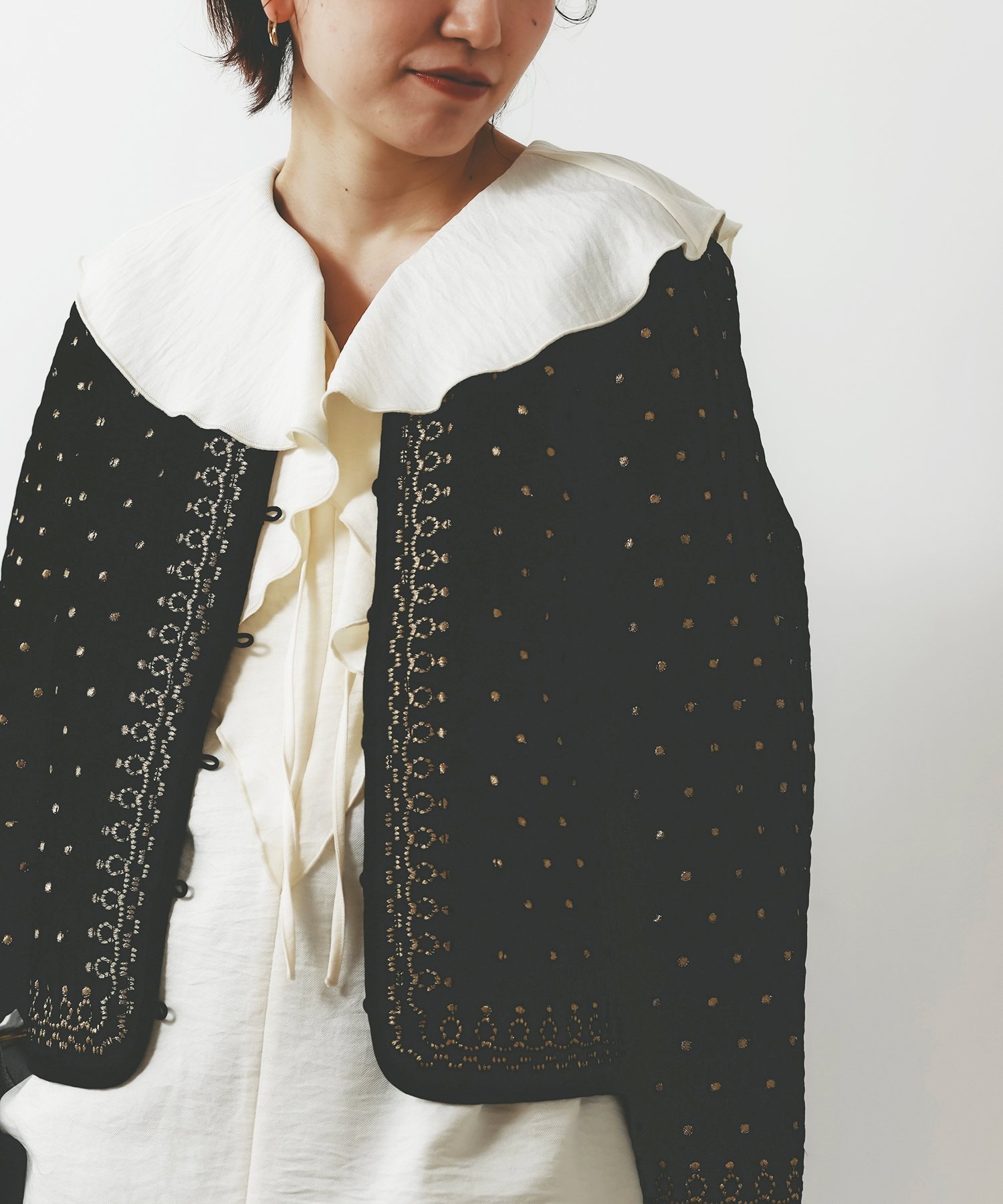 le.coeur blanc｜TORRAZZO DONNAベロア刺繍ジャケット | Rakuten