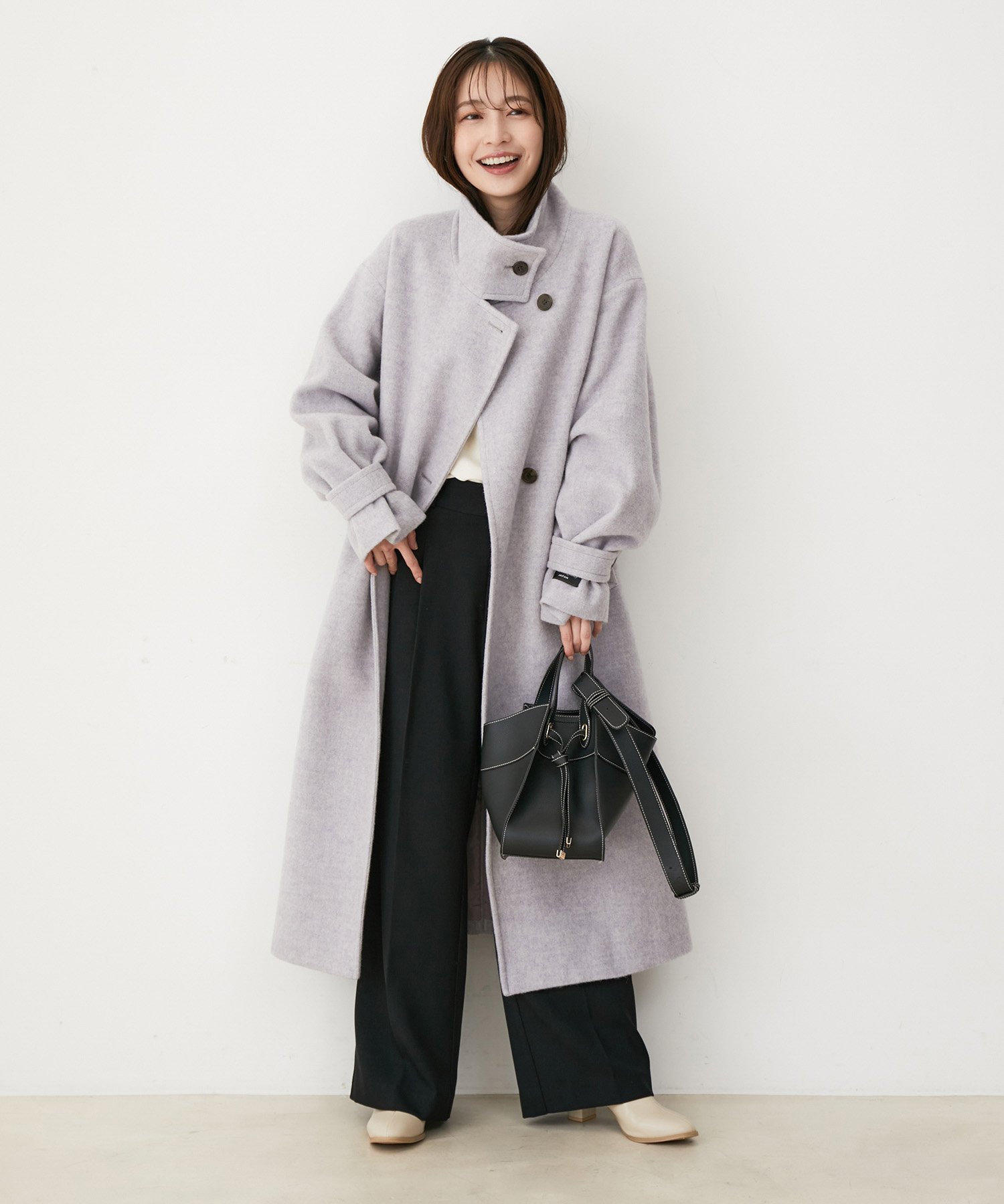 VIS｜【静電気防止】2WAY毛混シャギーロングコート | Rakuten Fashion