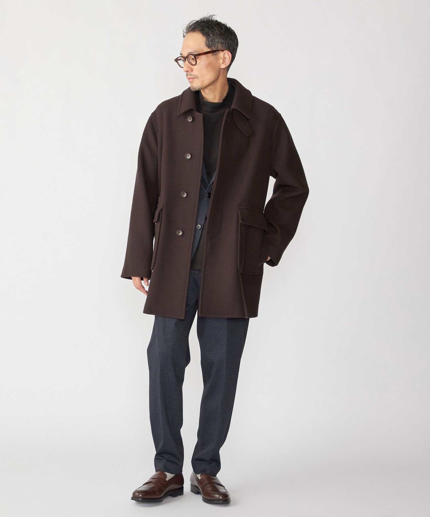 SHIPS｜SHIPS: S140 ウールシルク ステンカラー コート | Rakuten