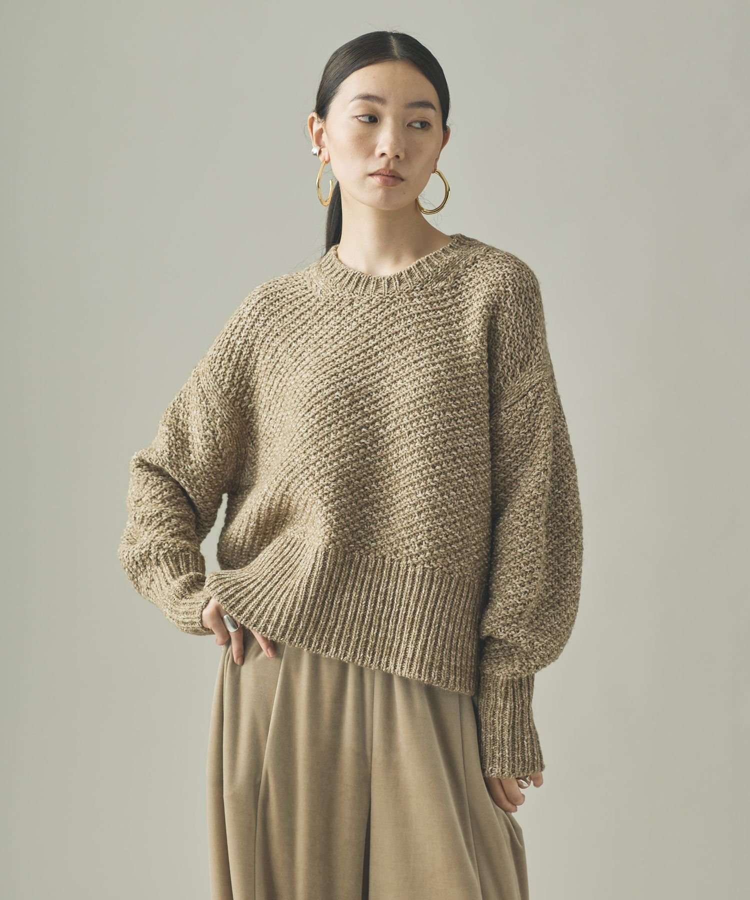 Curensology｜カノコアミMIXニットプルオーバー | Rakuten Fashion