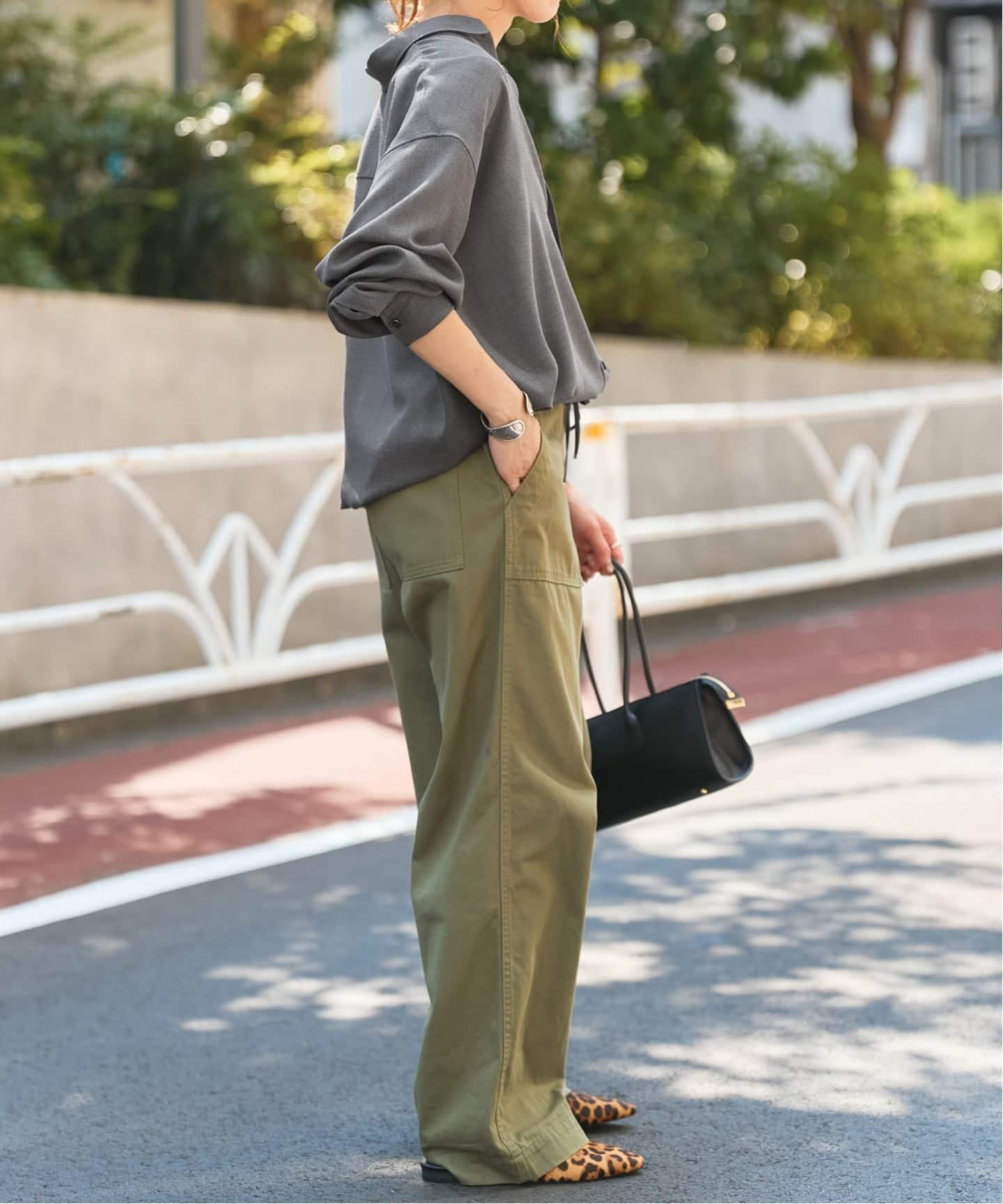 Spick & Span｜《追加》ウールライクヘムギャザーシャツ | Rakuten