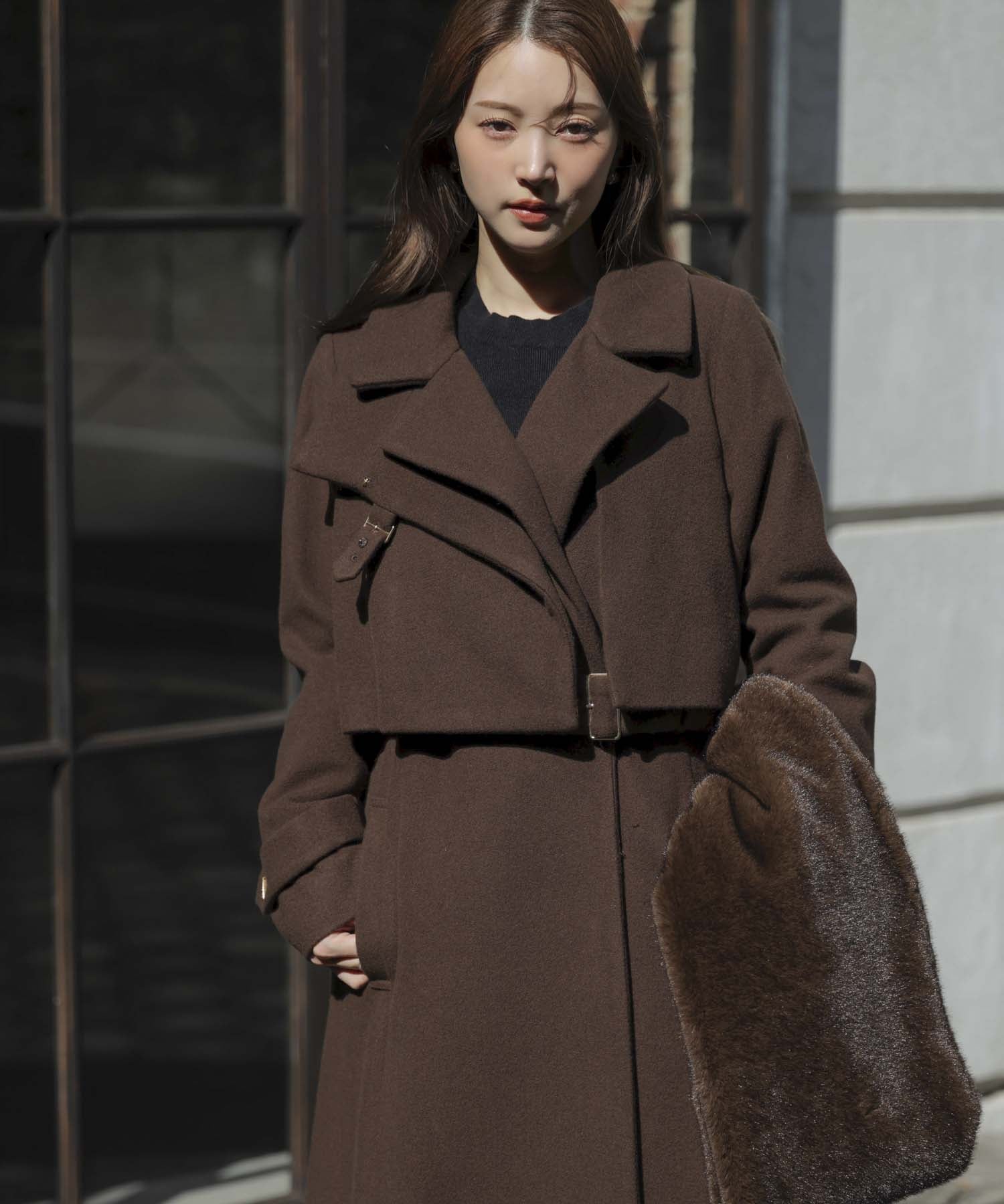 NOELA｜2WAYスタンドカラーウールコート | Rakuten Fashion(楽天