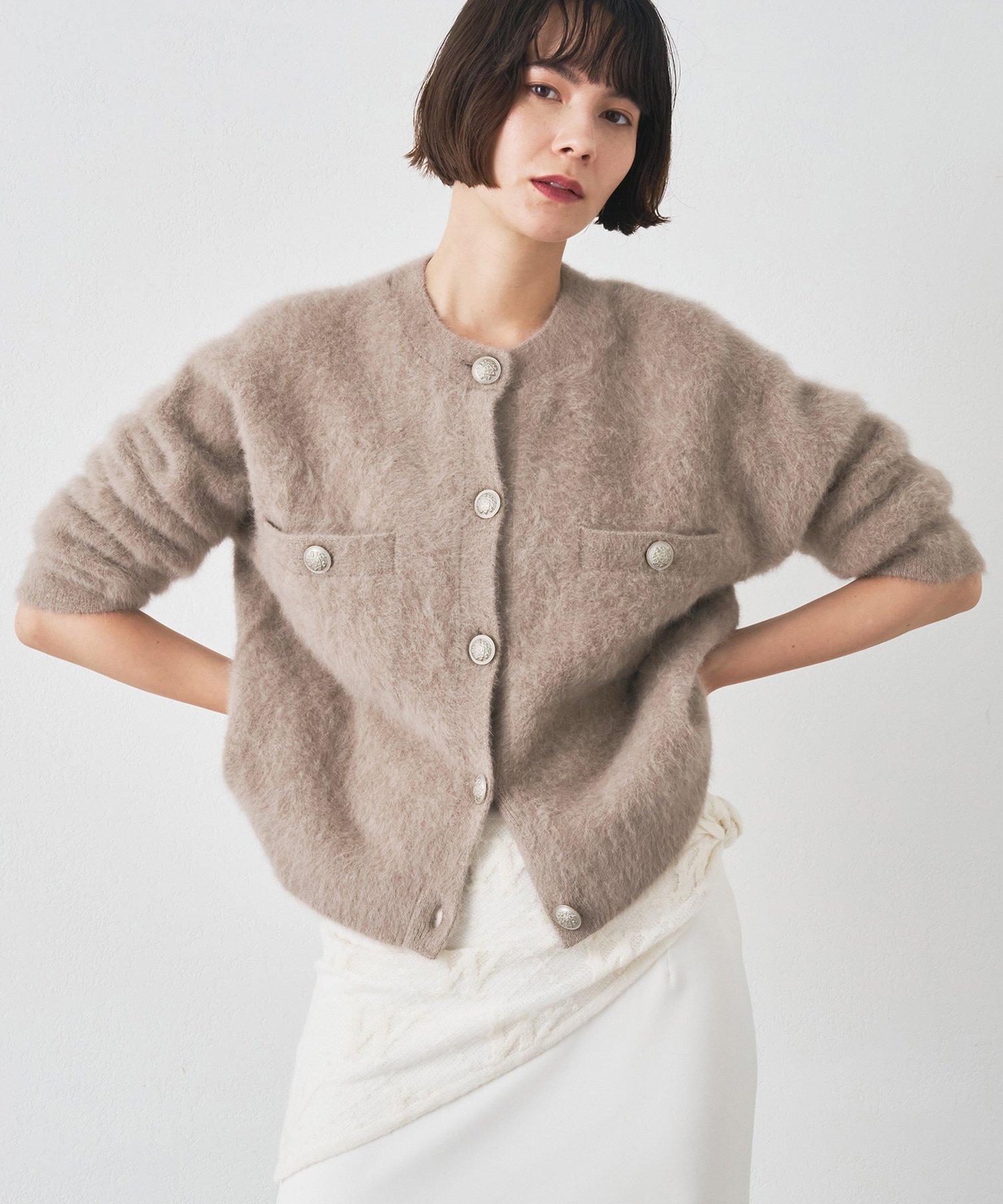 Whim Gazette｜ファーボタンジャケット | Rakuten Fashion(楽天