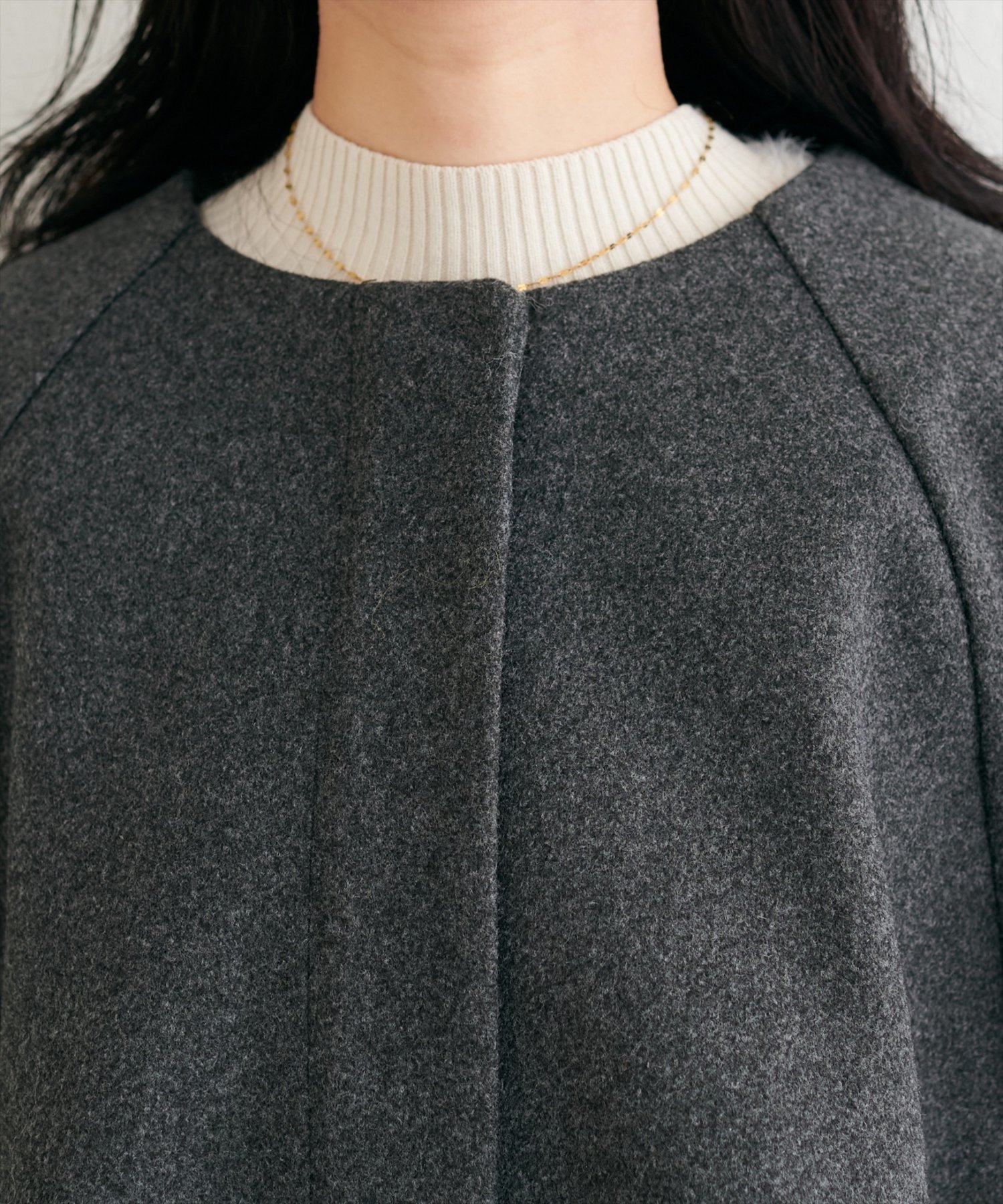 ナチュラルクチュール〈osono〉２WAYノーカラーコート osono〉2WAYノーカラーコート | natural couture(ナチュラル