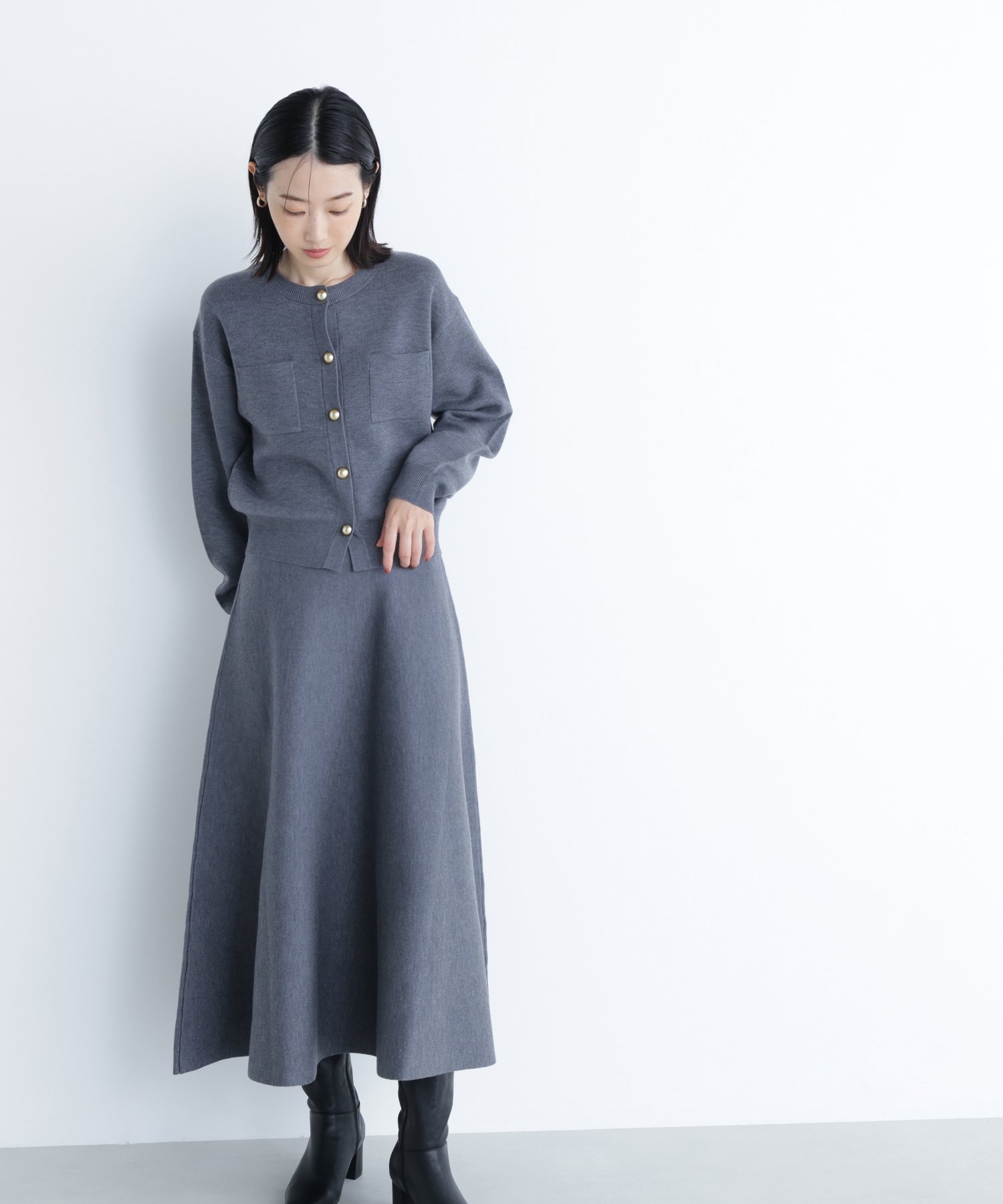 NATURAL BEAUTY BASIC｜ダブルフェイスニットセットアップ | Rakuten