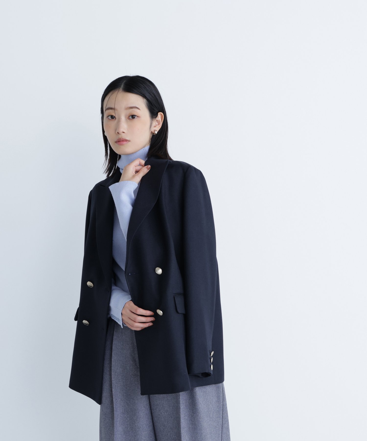 NATURAL BEAUTY BASIC ダブルブレストボクシージャケットII ナチュラルビューティーベーシック NATURAL BEAUTY BASIC ダブル