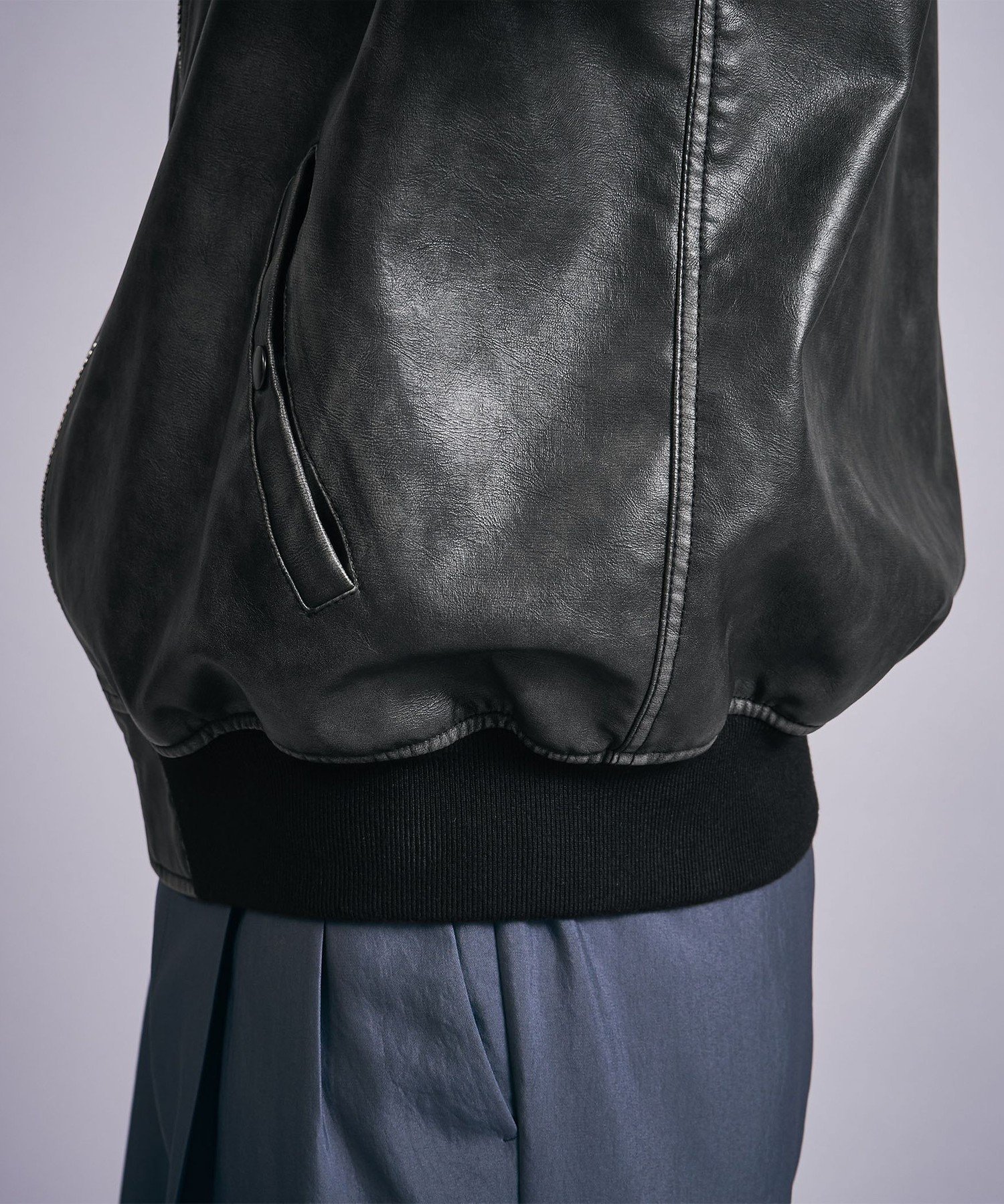 UNITED ARROWS LTD. OUTLET｜レザーライク ボンバー ジャケット