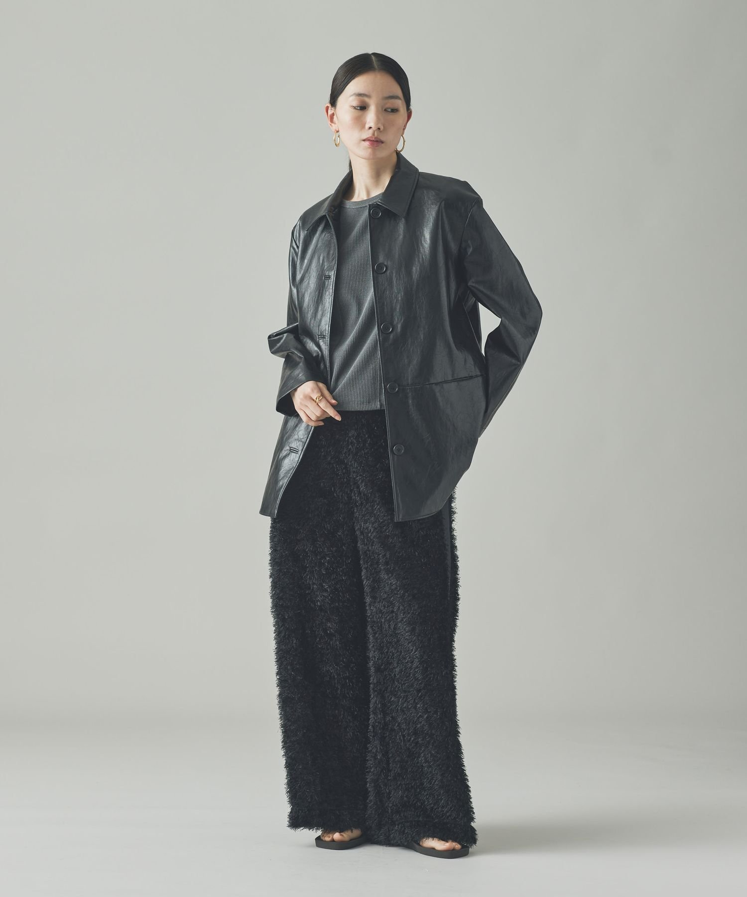 Curensology｜ヴィンテージフェイクレザーカバーオール | Rakuten